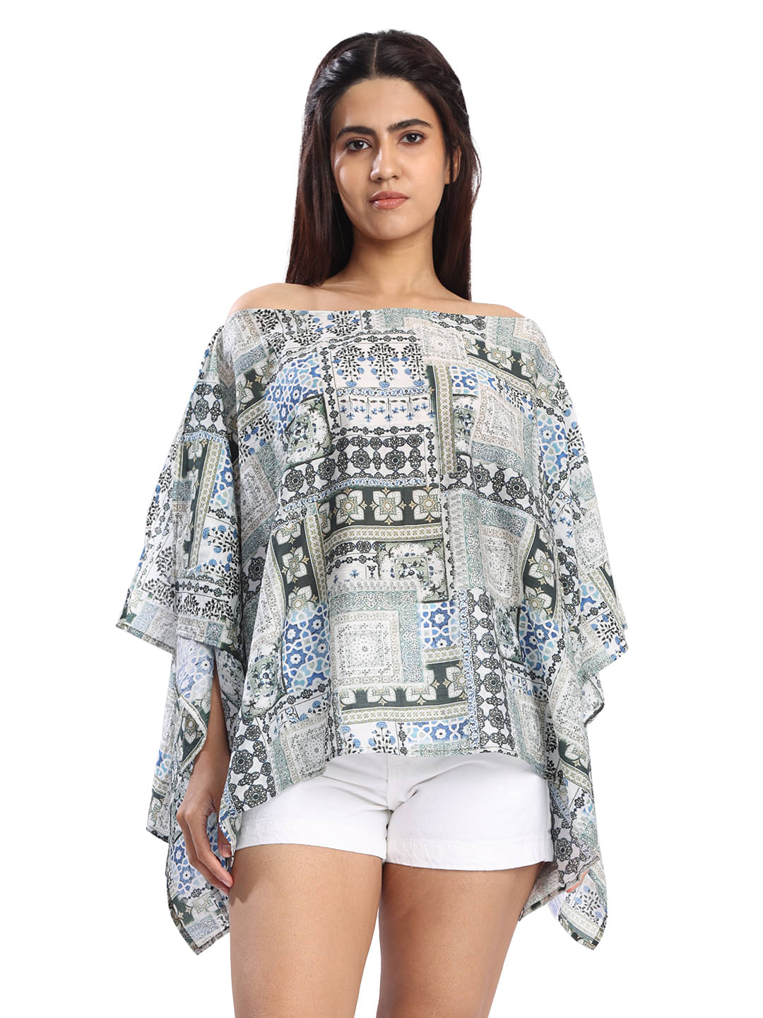 Bene Kleed Women's Nylon Wrap Top ( Off White ) Bene Kleed Women's Nylon Wrap Top ( Off White )