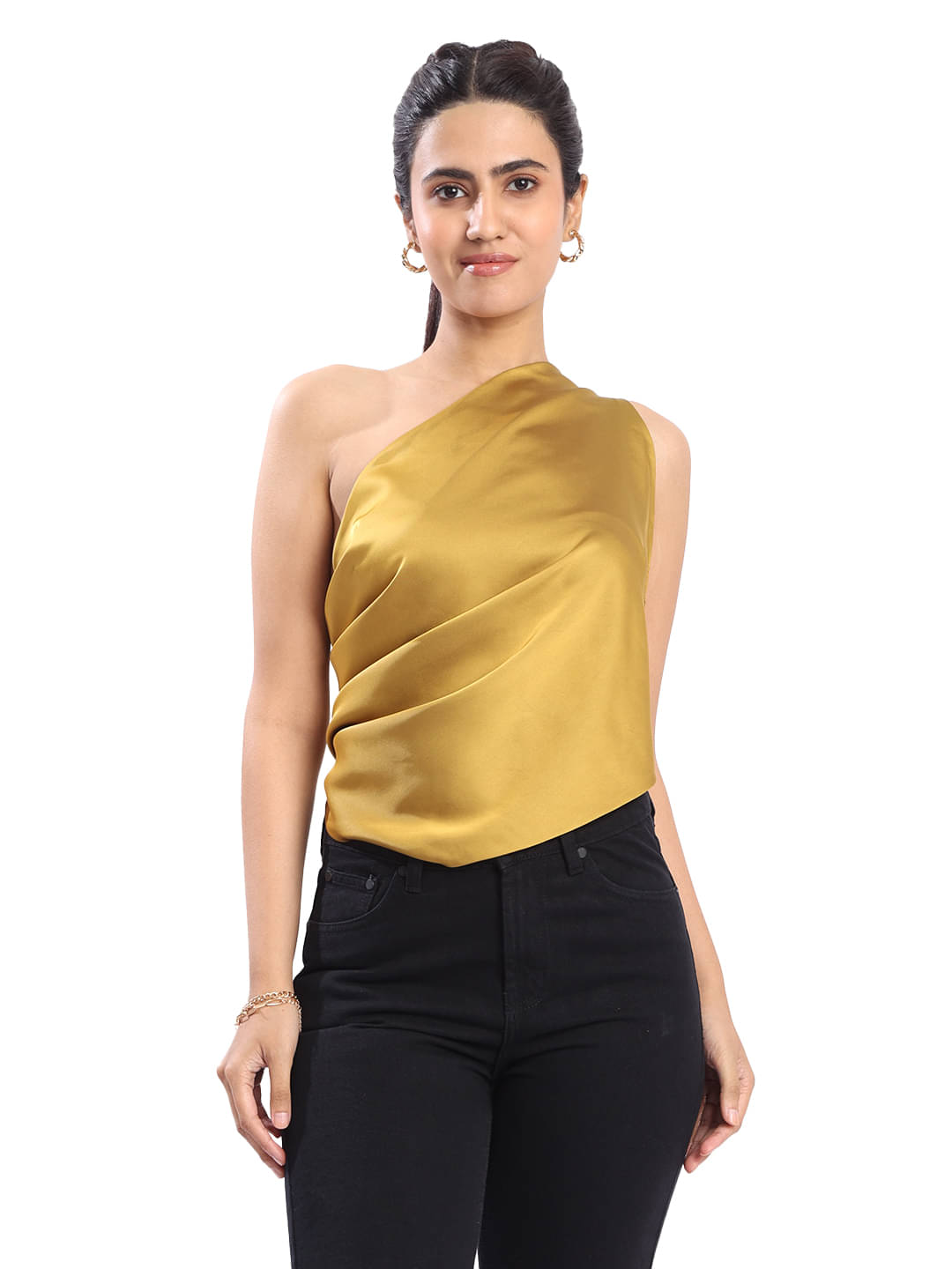 Bene Kleed Women's Polyester Wrap Top ( Gold ) Bene Kleed Women's Polyester Wrap Top ( Gold )