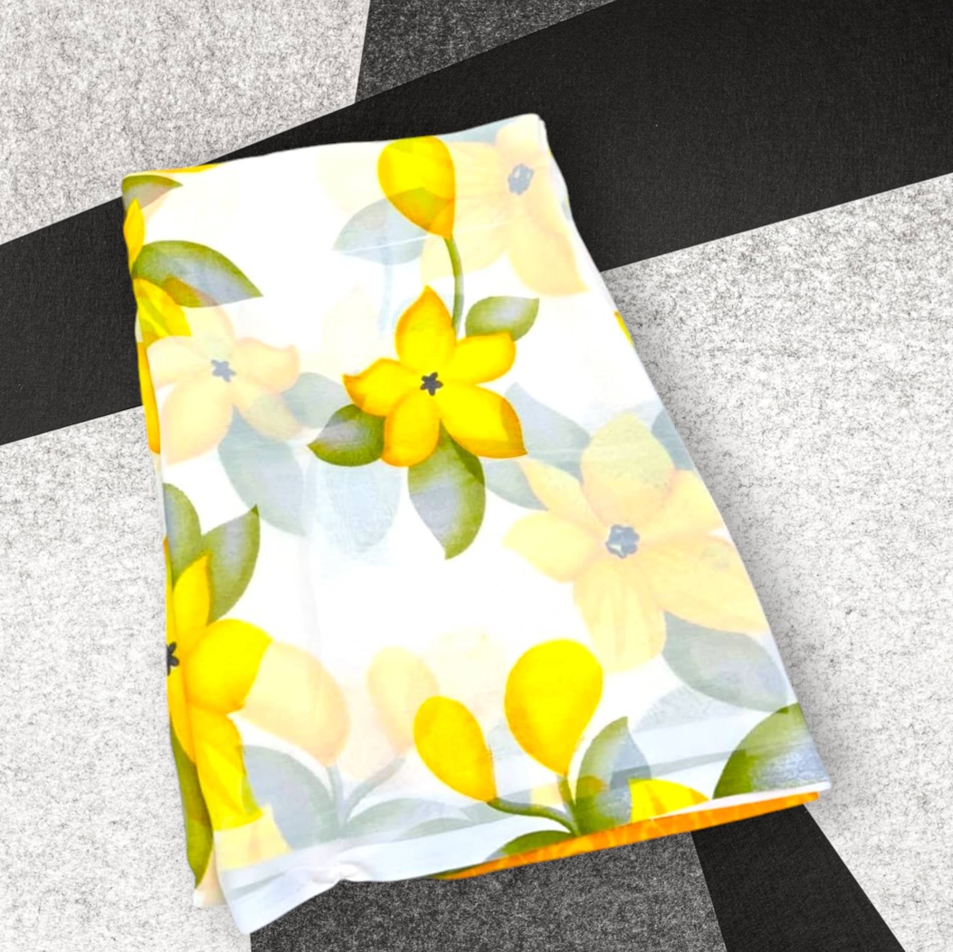 Bhuwal Fashion Georgette Printed Regular Saree With Unstitched Blouse Piece ( Yellow ) Bhuwal Fashion Georgette Printed Regular Saree With Unstitched Blouse Piece ( Yellow )
