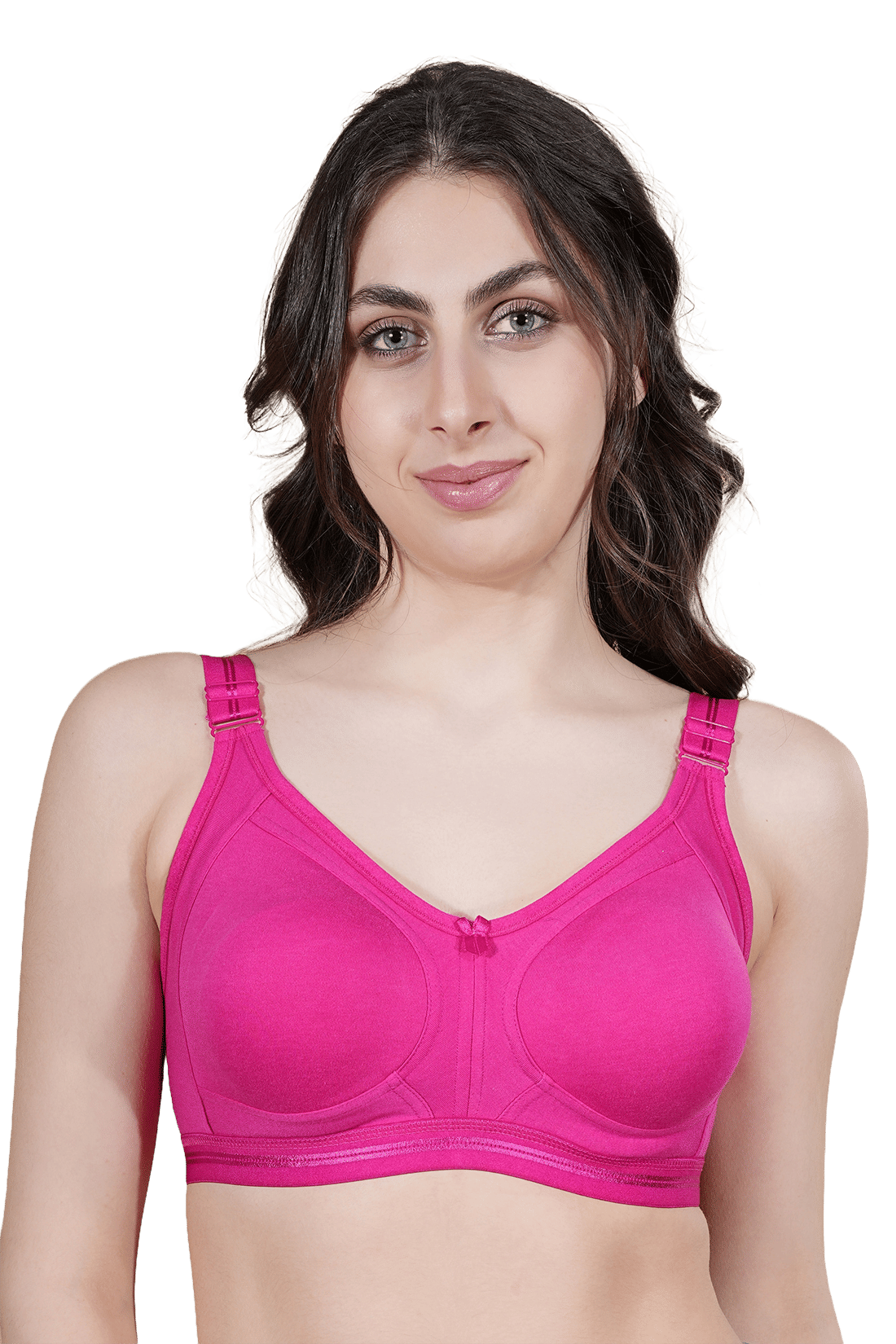     			Dempsey Cotton Blend Non Padded T-Shirt Bra ( Magenta , Pack of 1 )