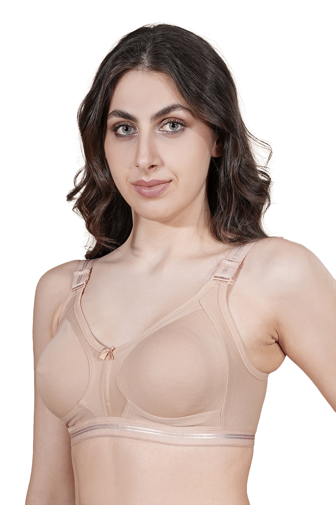 Dempsey Cotton Blend Non Padded T-Shirt Bra ( Beige , Pack of 1 )     			Dempsey Cotton Blend Non Padded T-Shirt Bra ( Beige , Pack of 1 )
