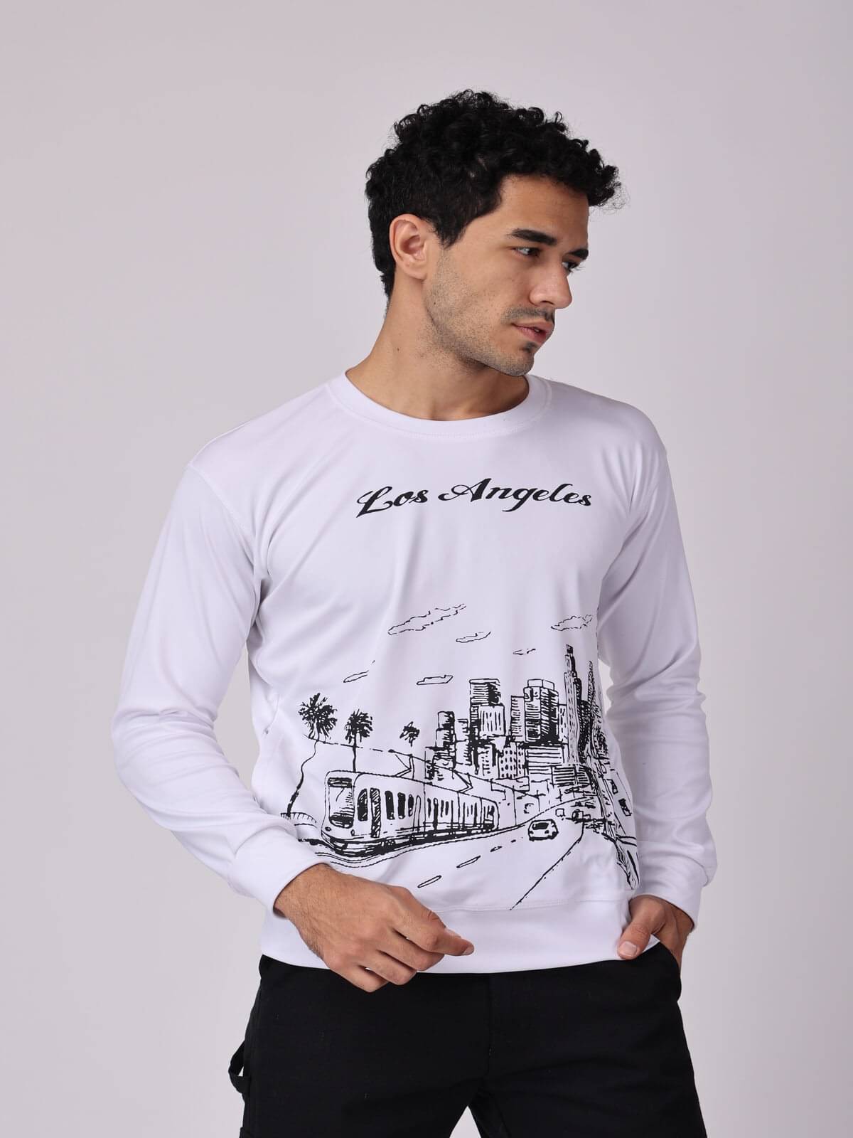 FLIRTY SOUL Polyester Round Neck Men's Sweatshirt - WHITE ( Pack of 1 )     			FLIRTY SOUL Polyester Round Neck Men's Sweatshirt - WHITE ( Pack of 1 )