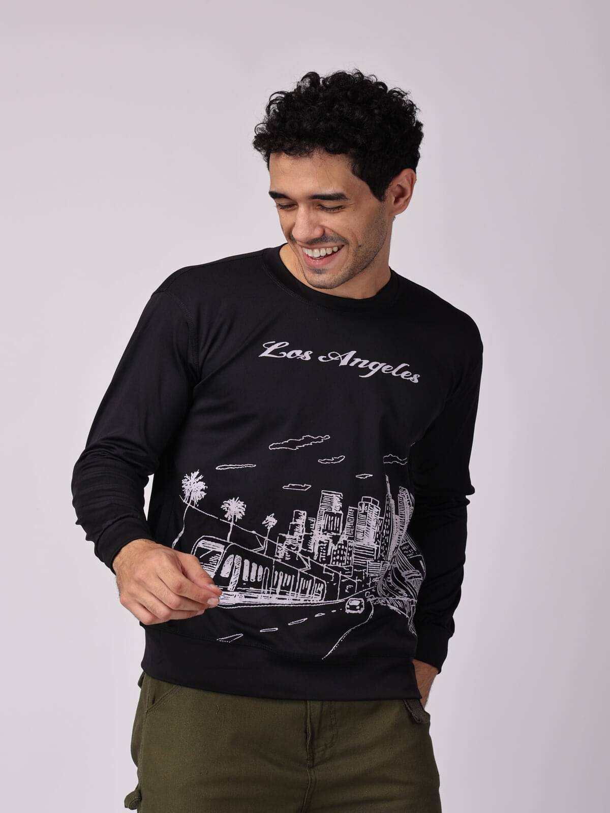 FLIRTY SOUL Polyester Round Neck Men's Sweatshirt - Black ( Pack of 1 ) FLIRTY SOUL Polyester Round Neck Men's Sweatshirt - Black ( Pack of 1 )