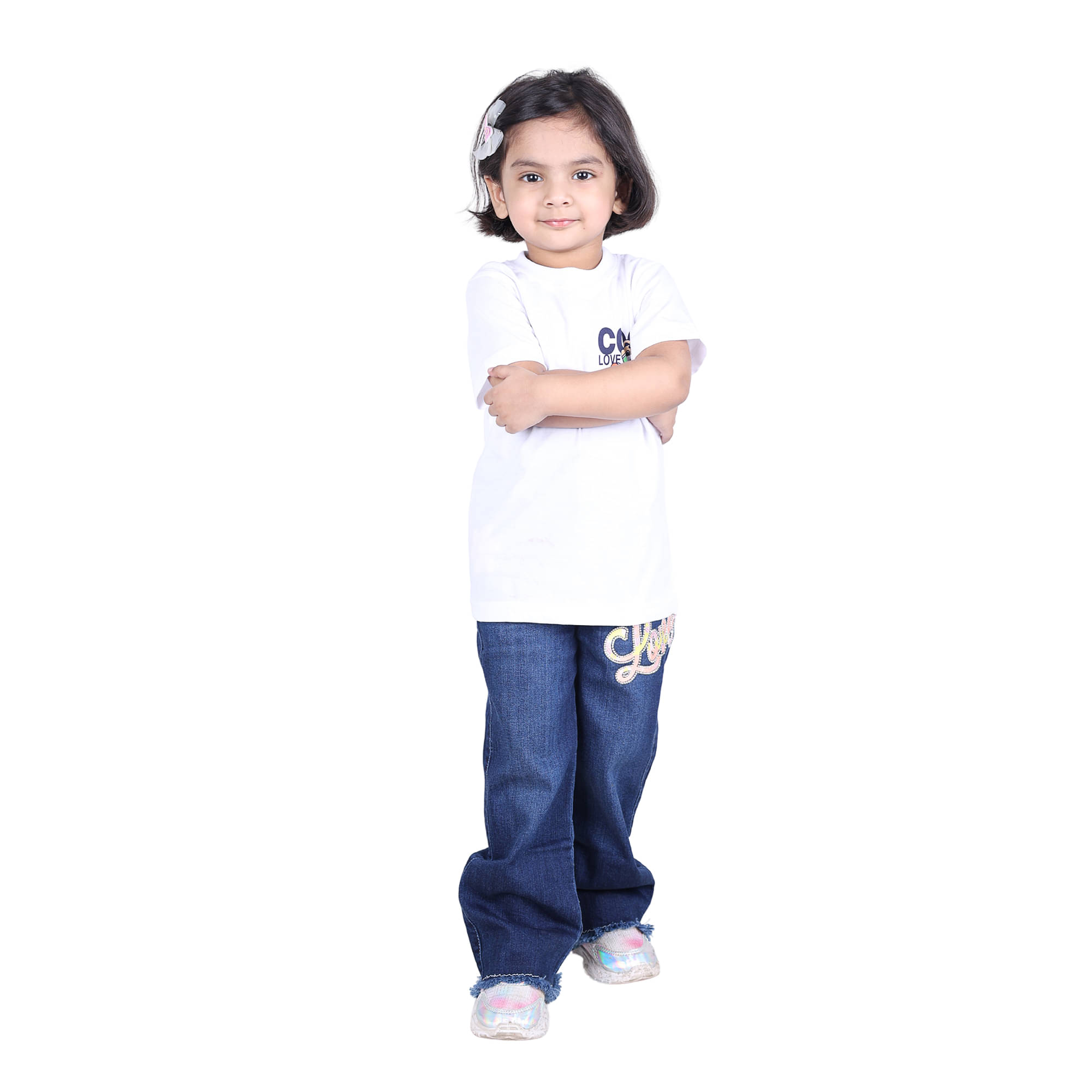     			Kidzee Kingdom Pack of 1 Girls Cotton T-Shirt ( White )