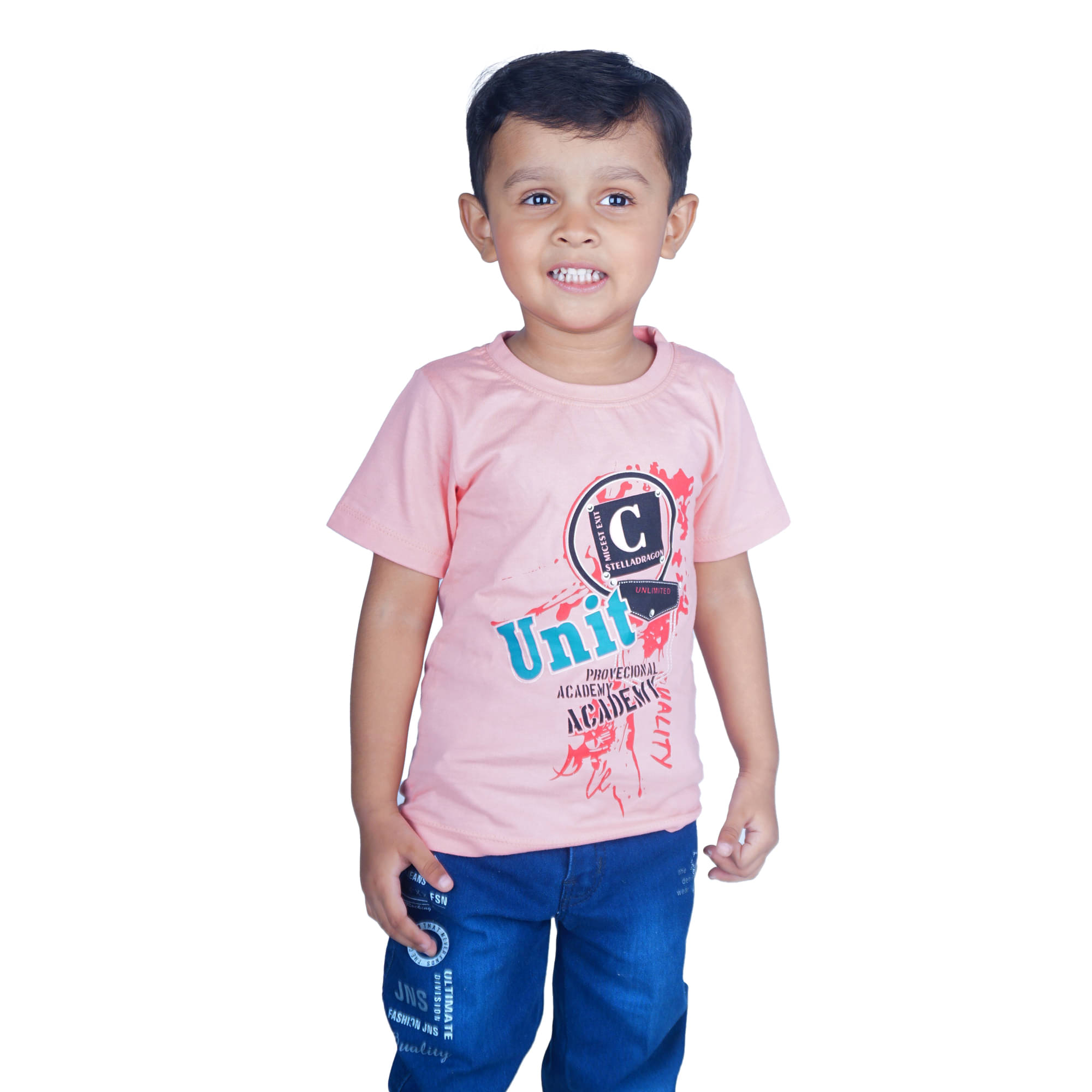     			Kidzee Kingdom Pack of 1 Baby Boys Cotton T-Shirt ( Pink )