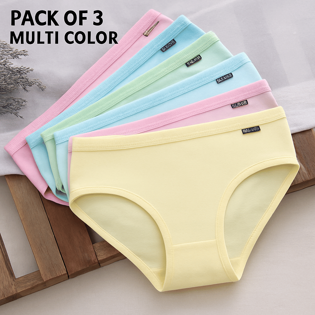 MAMADEV FASHION Pack of 3 Cotton Lycra Briefs For Women ( Multi Color )     			MAMADEV FASHION Pack of 3 Cotton Lycra Briefs For Women ( Multi Color )
