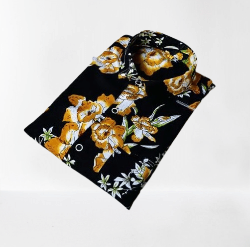     			MAN'S SUITUP Cotton Blend Regular Fit Printed Half Sleeves Men's Casual Shirt - Black ( Pack of 1 )