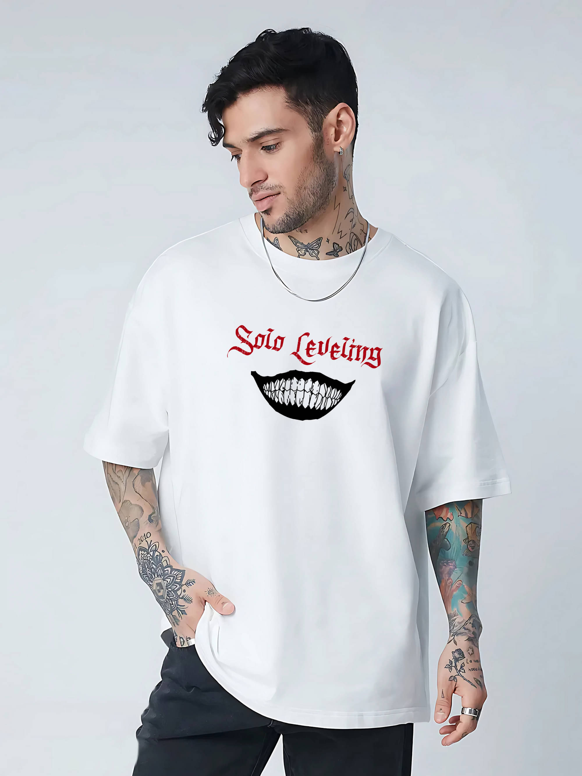 MEGAKART Men 100% Cotton Oversized Fit Printed T-Shirt ( White ) MEGAKART Men 100% Cotton Oversized Fit Printed T-Shirt ( White )