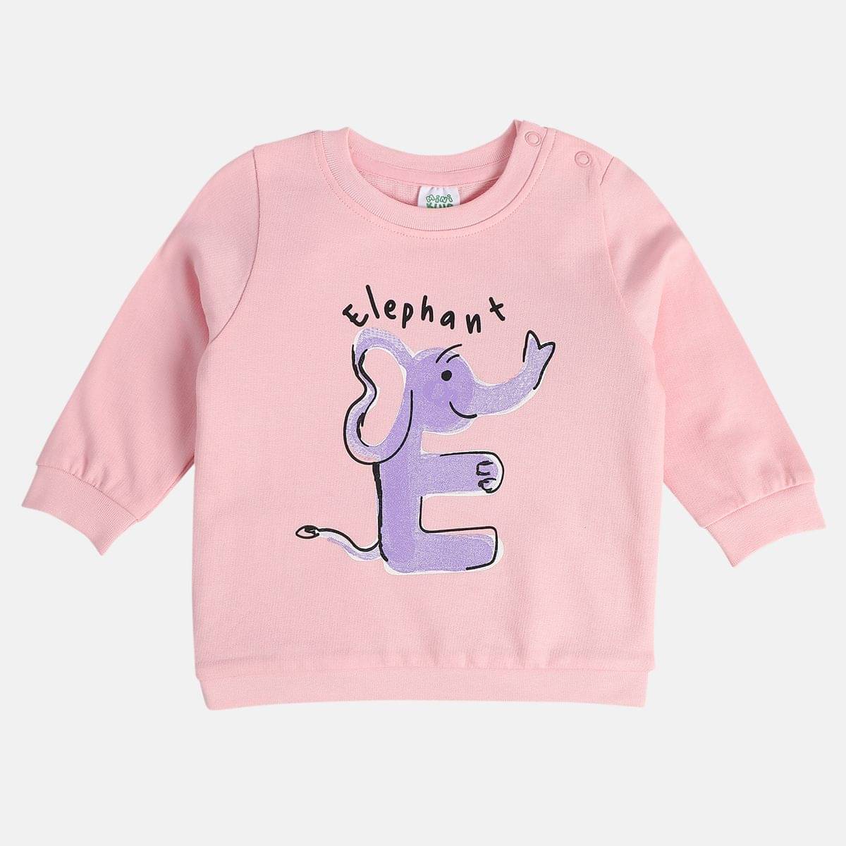     			MINI KLUB Pack of 1 Baby Girls Cotton Sweatshirt ( Pink )