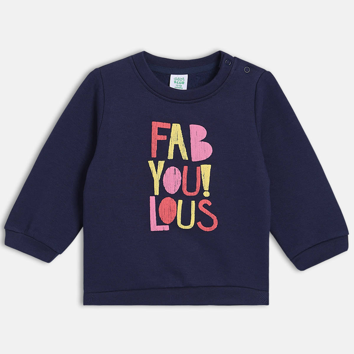     			MINI KLUB Pack of 1 Baby Girls Cotton Sweatshirt ( Navy )