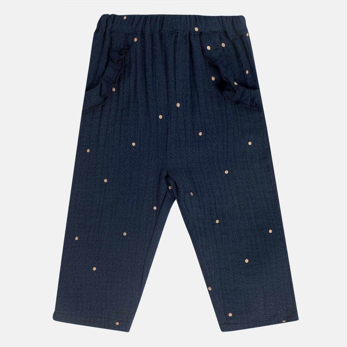 MINI KLUB Pack of 1 Girls Cotton Pants ( Blue ) MINI KLUB Pack of 1 Girls Cotton Pants ( Blue )