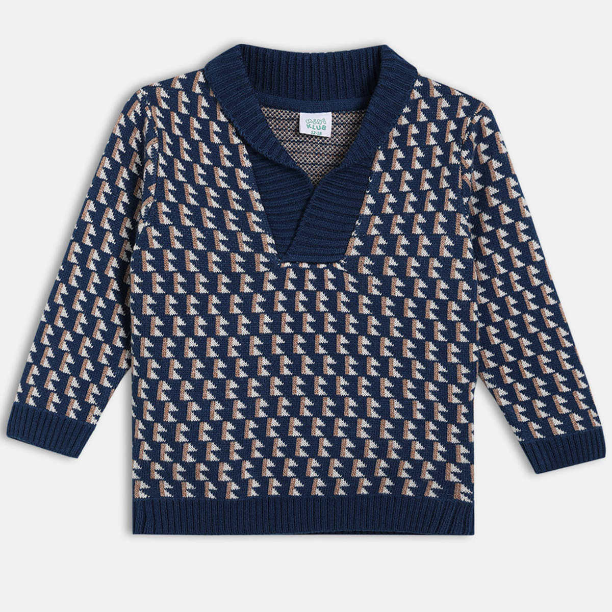     			MINI KLUB Pack of 1 Baby Boys Cotton Blend Sweater ( Navy )
