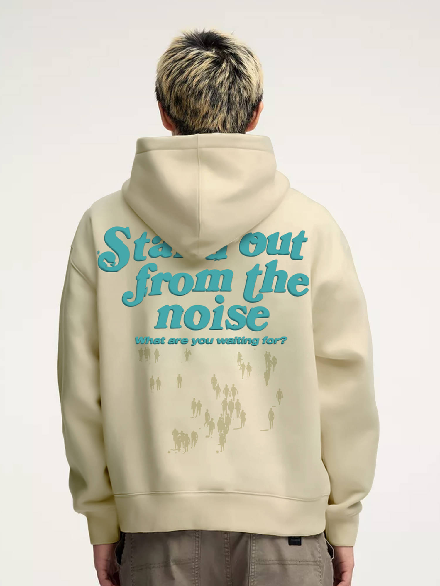     			Maniac Cotton Blend Hooded Men's Sweatshirt - Beige ( Pack of 1 )