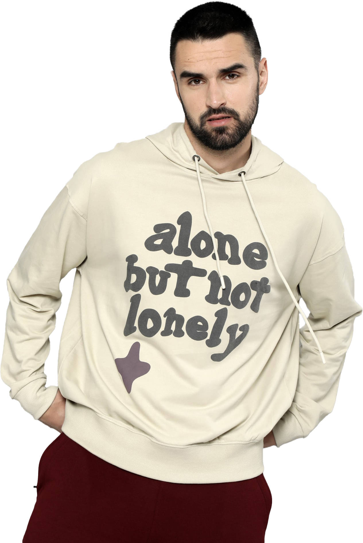 Maniac Cotton Blend Hooded Men's Sweatshirt - Beige ( Pack of 1 )     			Maniac Cotton Blend Hooded Men's Sweatshirt - Beige ( Pack of 1 )