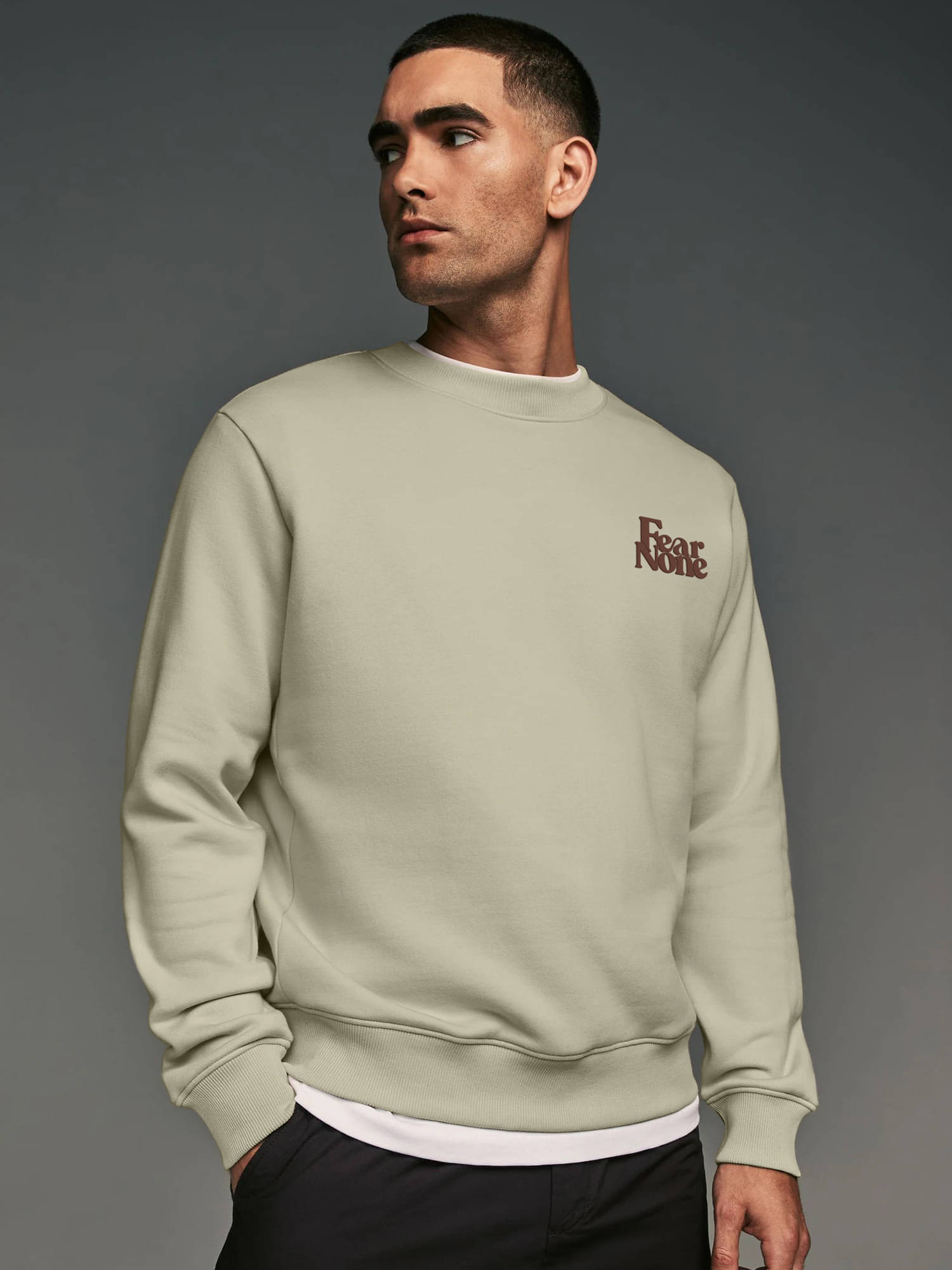 Maniac Cotton Blend Round Neck Men's Sweatshirt - Beige ( Pack of 1 ) Maniac Cotton Blend Round Neck Men's Sweatshirt - Beige ( Pack of 1 )
