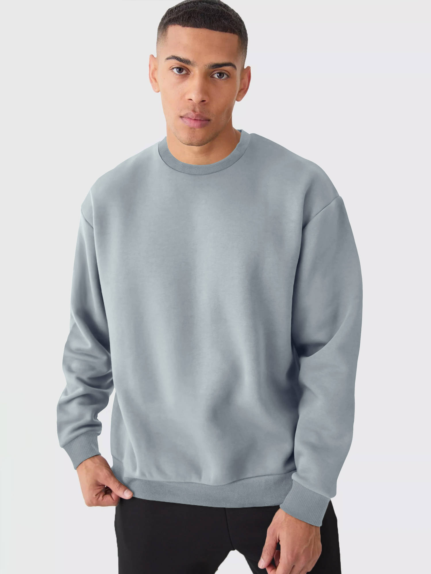     			Maniac Cotton Blend Round Neck Men's Sweatshirt - Grey ( Pack of 1 )