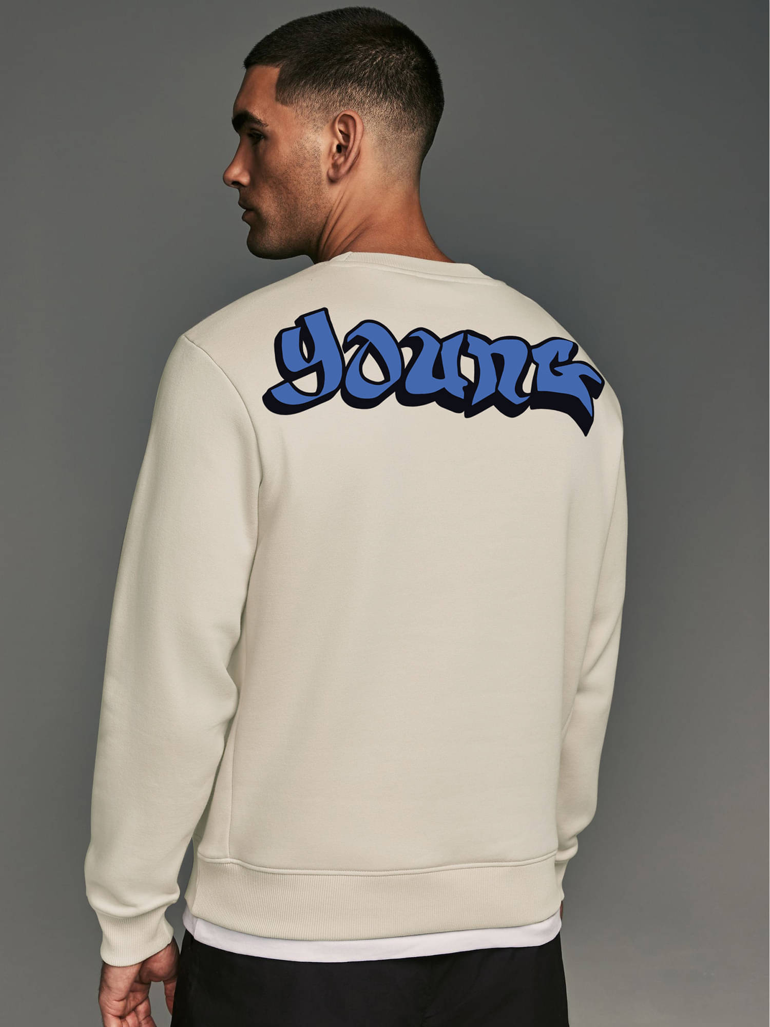     			Maniac Cotton Blend Round Neck Men's Sweatshirt - White ( Pack of 1 )