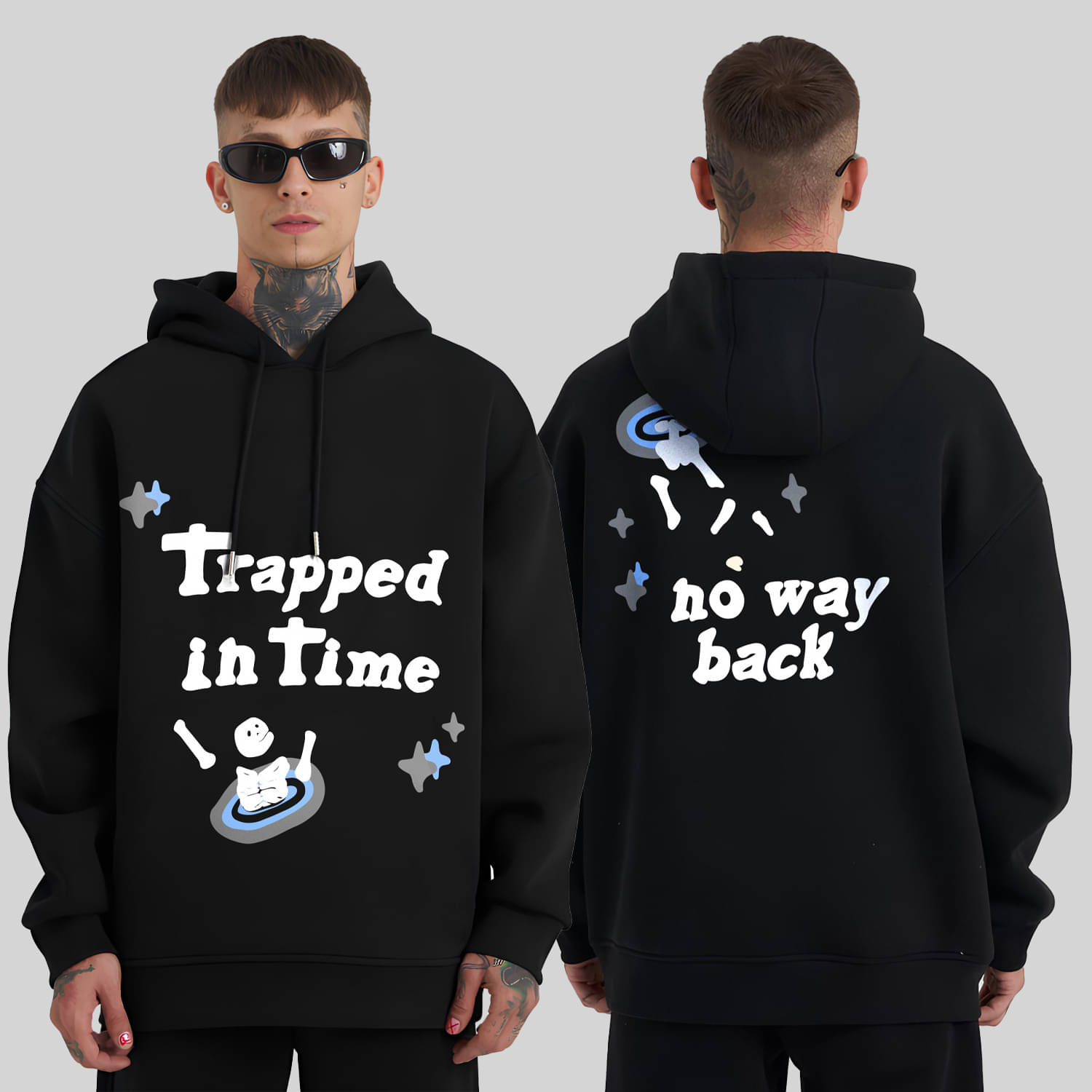     			Maniac Cotton Hooded Men's Sweatshirt - Black ( Pack of 1 )