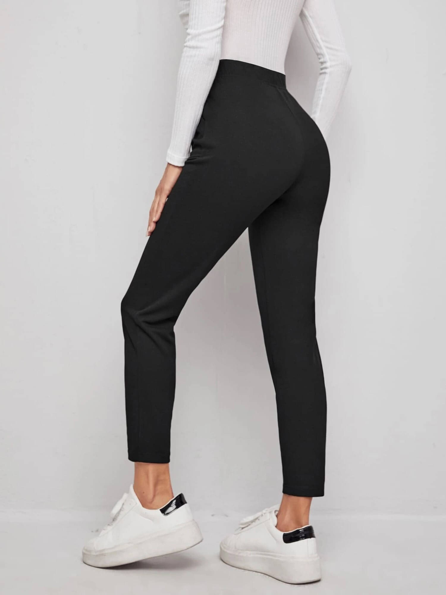     			Maniac Pack of 1 Polyester Regular Women's Casual Pants ( Black )
