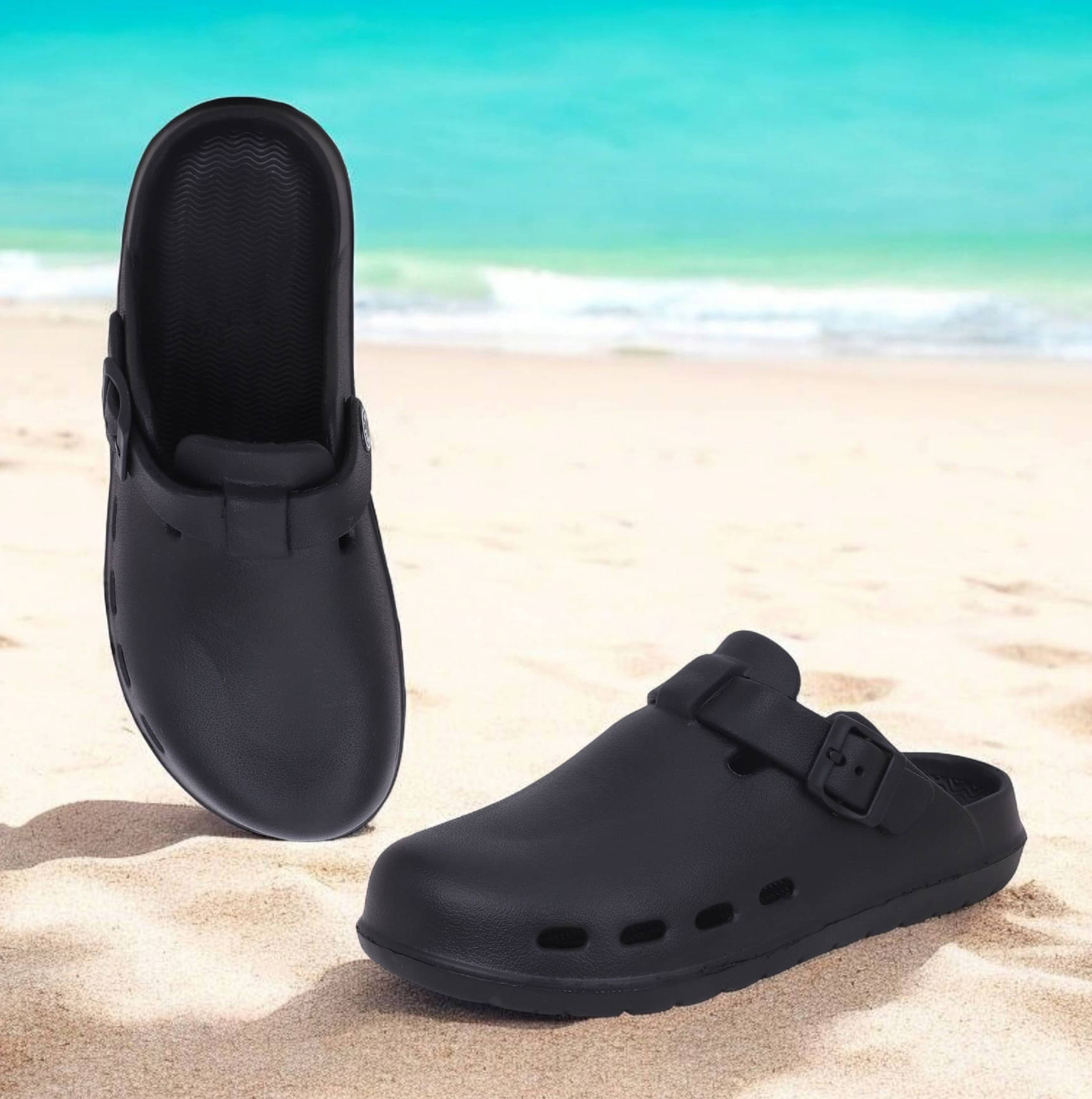    			Pampy Angel - Black Men's Clogs