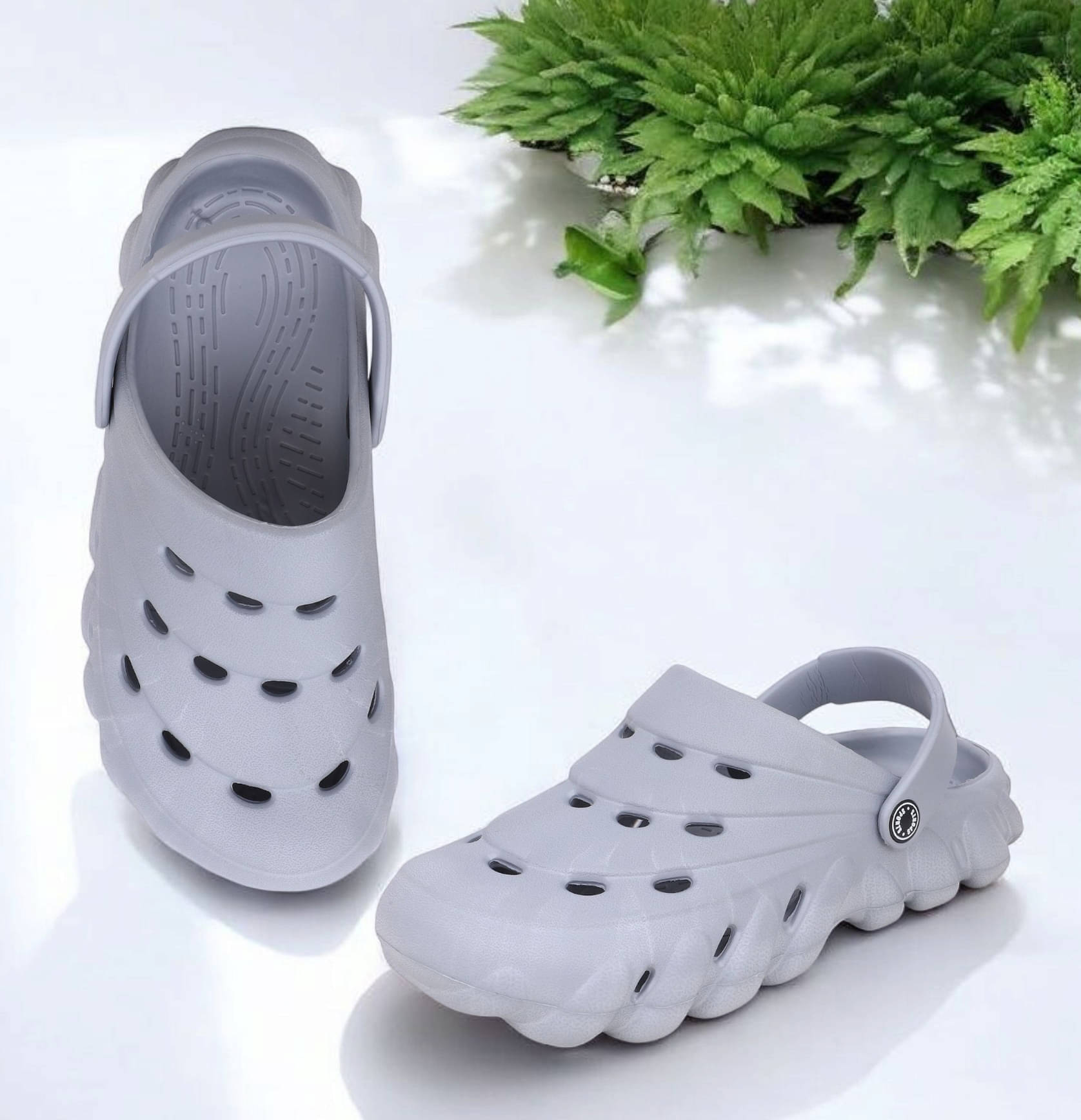     			Pampy Angel - Grey Men's Clogs