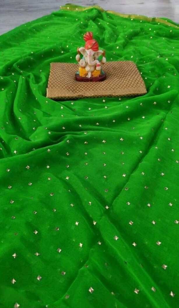 RedFish Chiffon Printed Regular Saree With Unstitched Blouse Piece ( Green ) RedFish Chiffon Printed Regular Saree With Unstitched Blouse Piece ( Green )