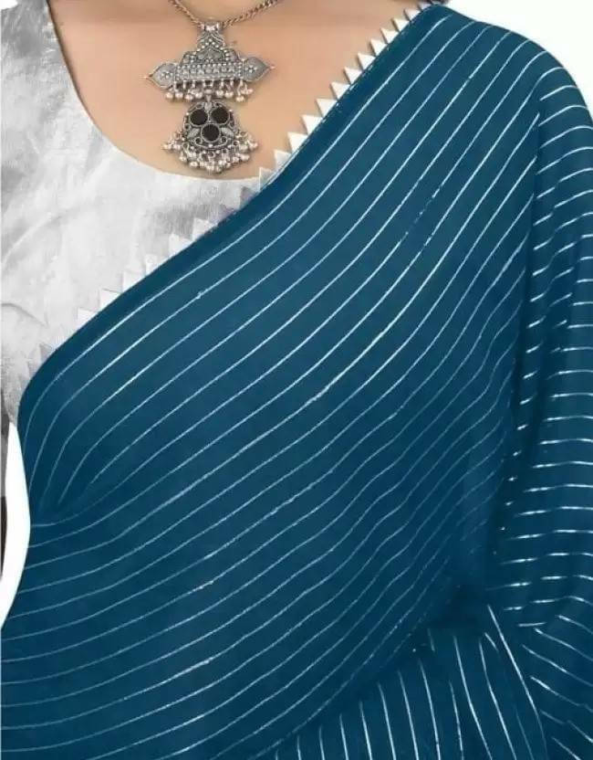 RedFish Georgette Printed Regular Saree With Unstitched Blouse Piece ( Navy Blue ) RedFish Georgette Printed Regular Saree With Unstitched Blouse Piece ( Navy Blue )