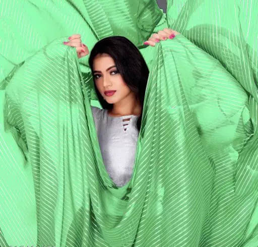 RedFish Georgette Striped Regular Saree With Unstitched Blouse Piece ( Light Green ) RedFish Georgette Striped Regular Saree With Unstitched Blouse Piece ( Light Green )