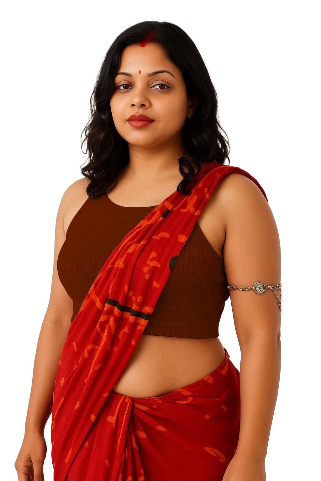     			SOHOT Brown Readymade without Pad Cotton Women's Blouse ( Pack of 1 )