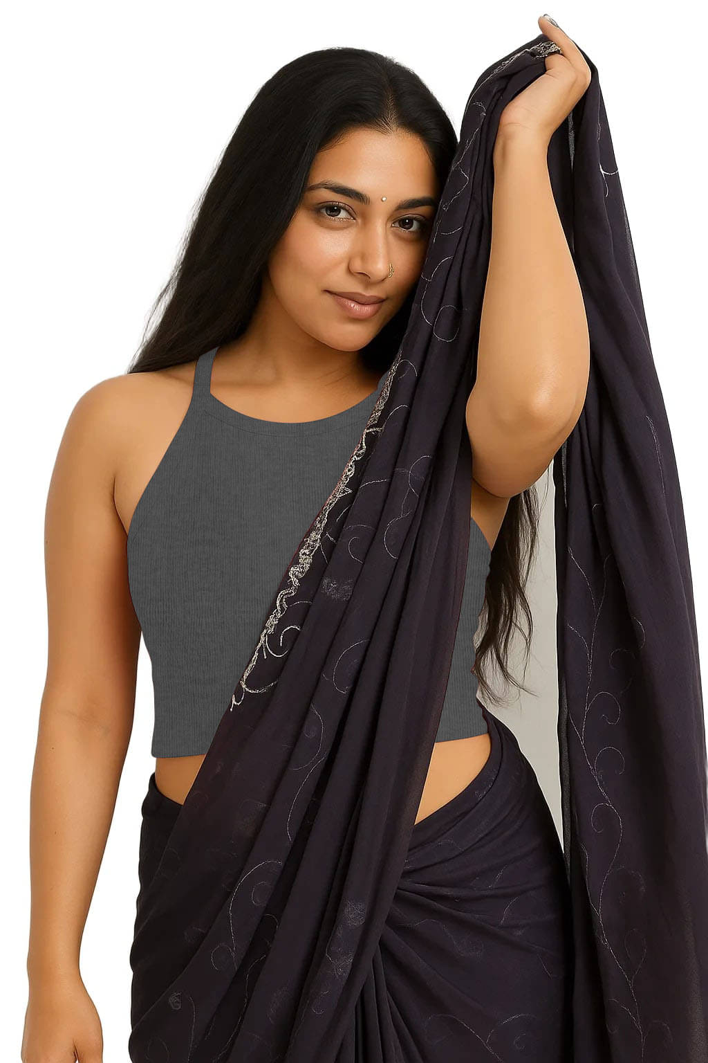 SOHOT Grey Readymade without Pad Cotton Women's Blouse ( Pack of 1 ) SOHOT Grey Readymade without Pad Cotton Women's Blouse ( Pack of 1 )