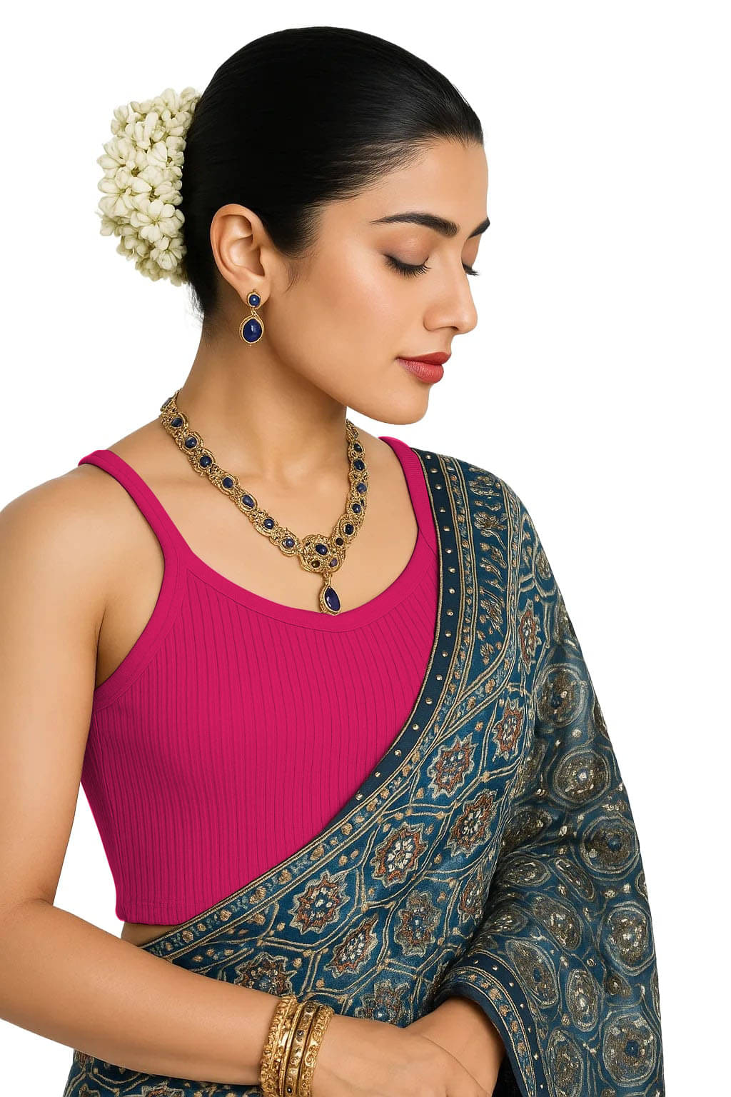 SOHOT Pink Readymade without Pad Cotton Women's Blouse ( Pack of 1 )     			SOHOT Pink Readymade without Pad Cotton Women's Blouse ( Pack of 1 )