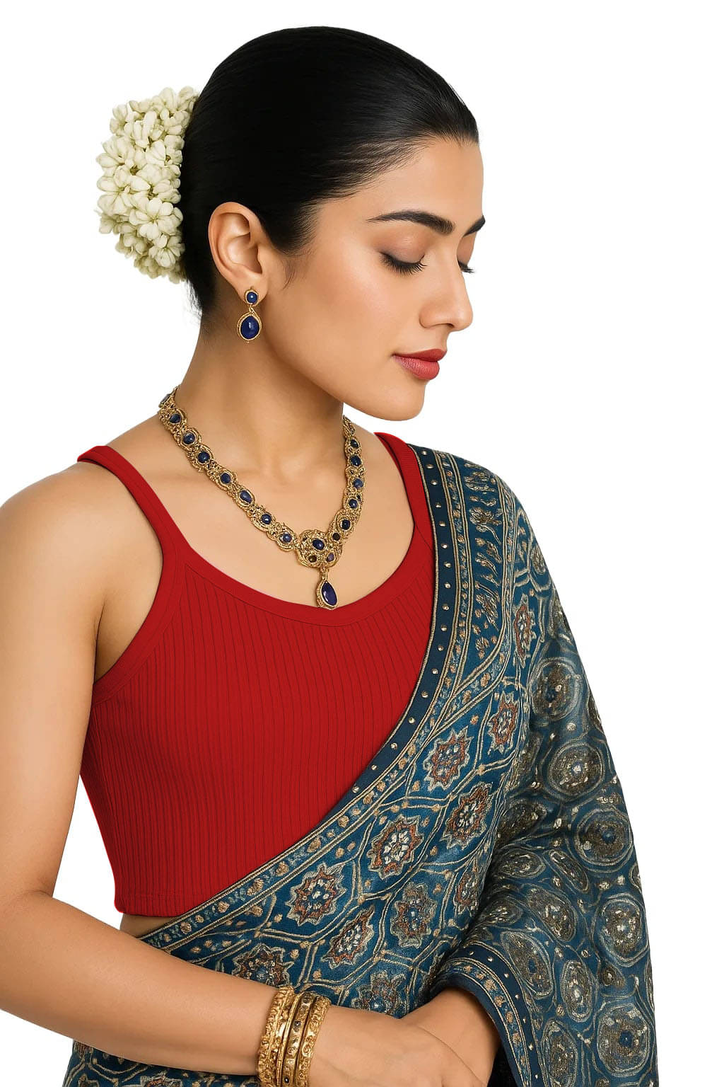     			SOHOT Red Readymade without Pad Cotton Women's Blouse ( Pack of 1 )