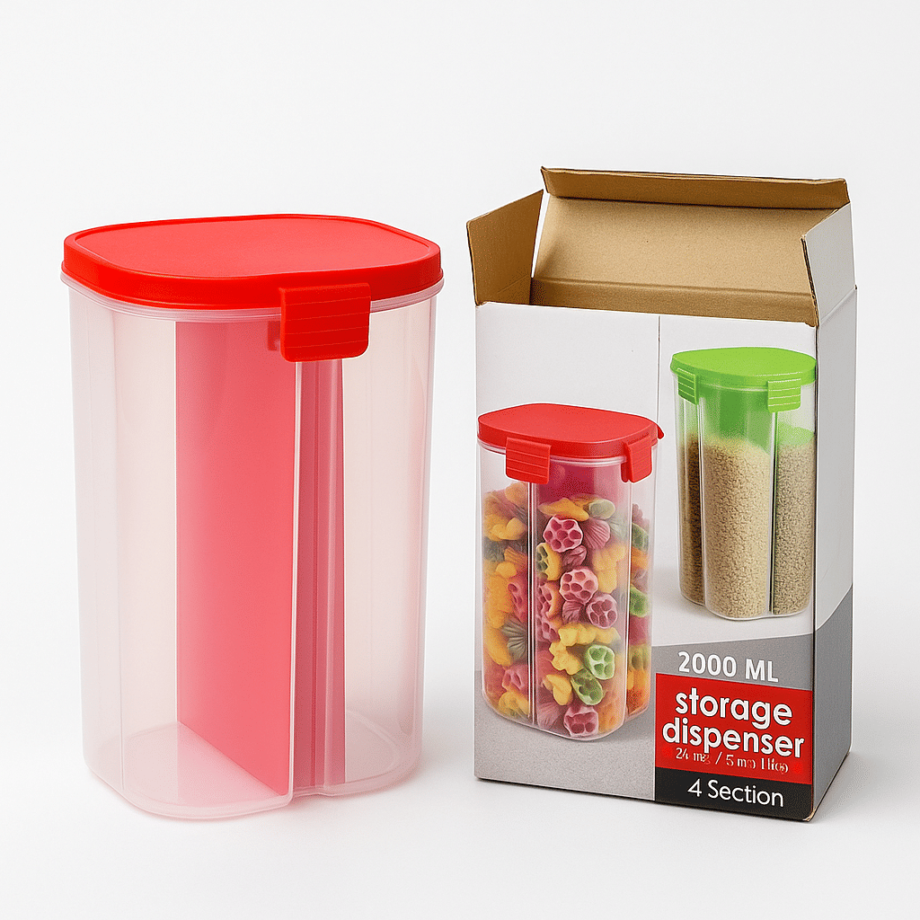    			Sawlet 4-Section Container Plastic Multicolor Multi-Purpose Container ( Set of 1 )