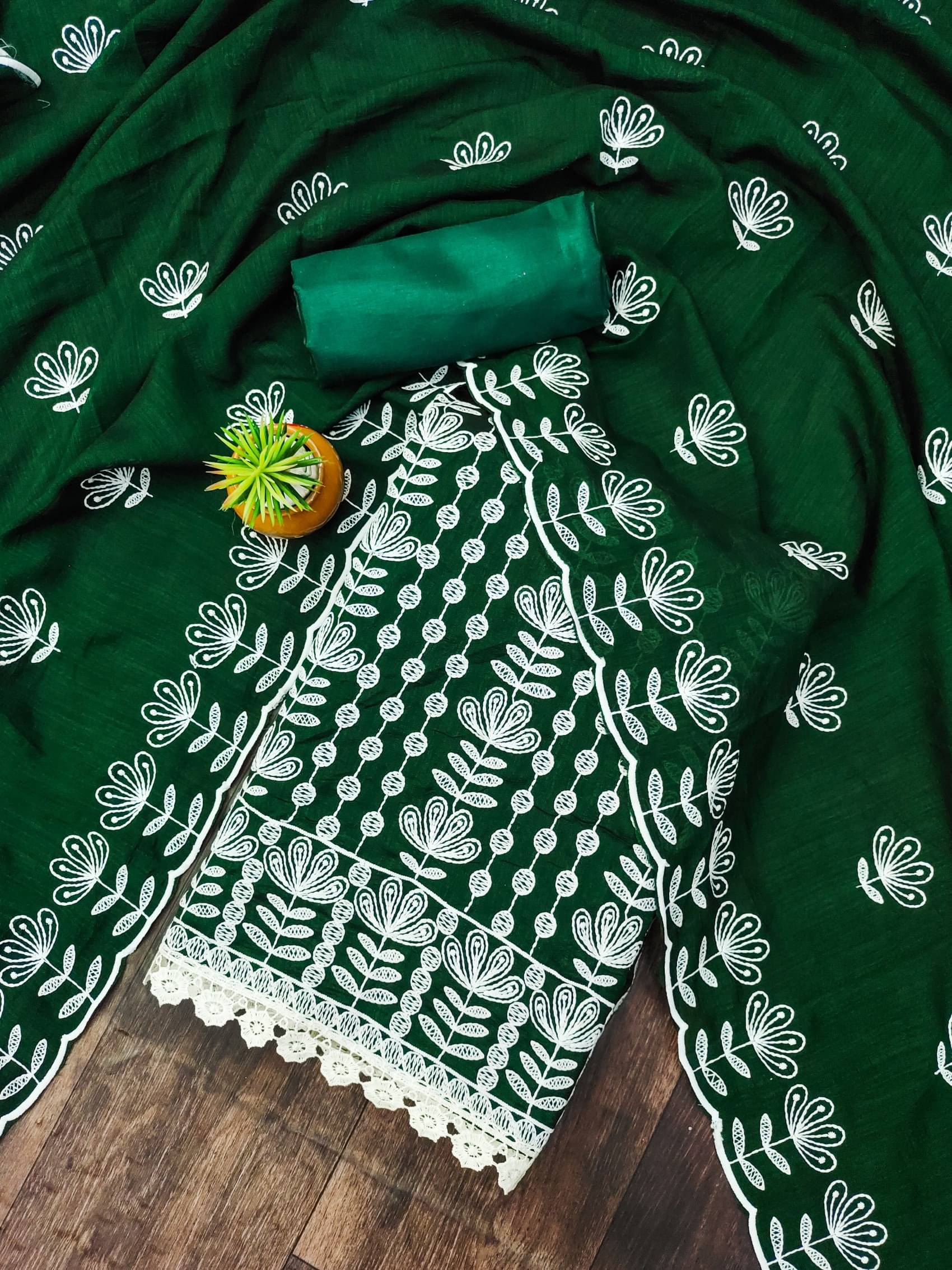 Shree Mahantam Women Silk Unstitched Dress Material ( Green ) Shree Mahantam Women Silk Unstitched Dress Material ( Green )