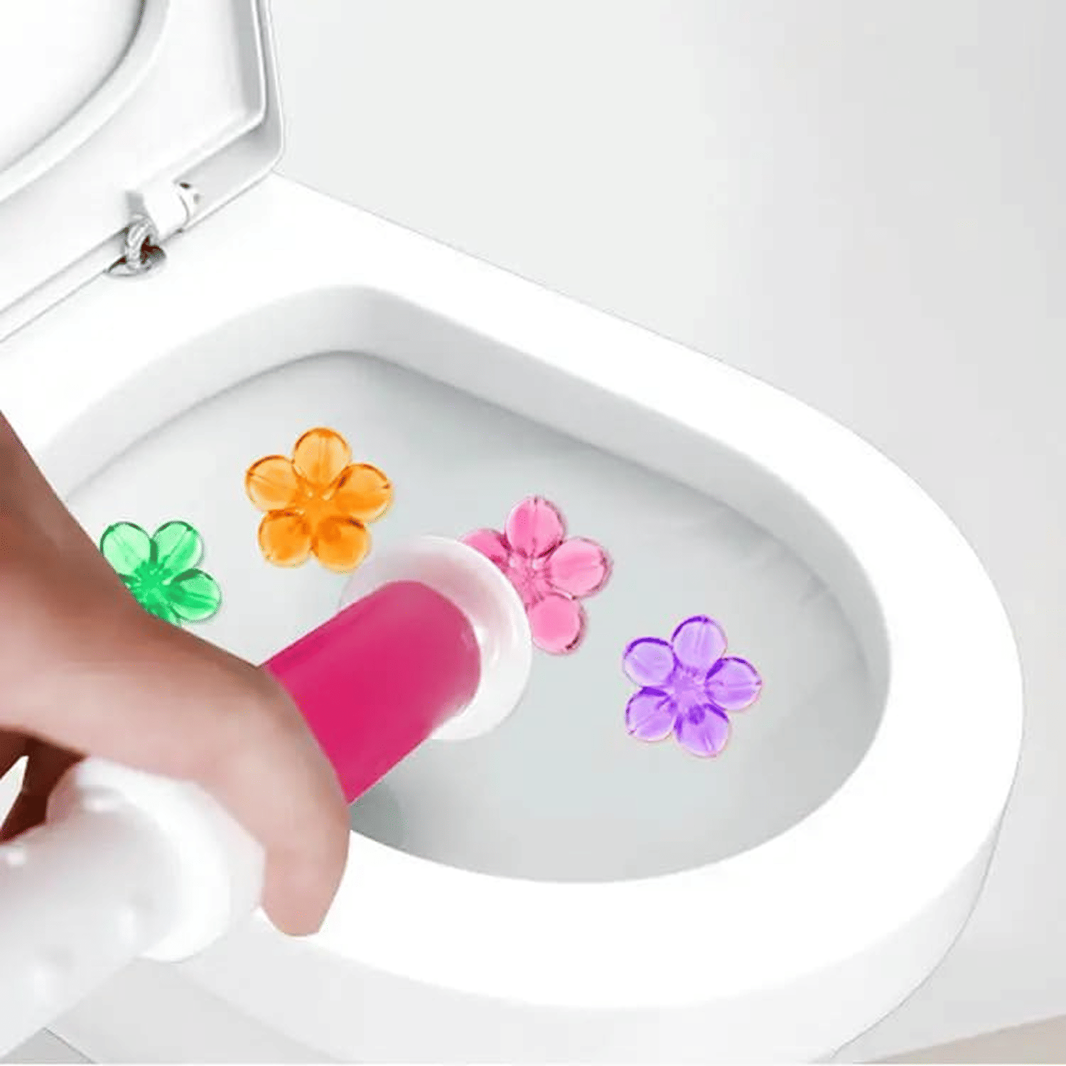     			Toilet Cleaning Gel Flower Bathroom Cleaner Toilet Fresheners Air Fresher For Remove Bad Smell Bad Odor, Long-Lasting Refills Gel Stamp Injection - Multicolor Flavour