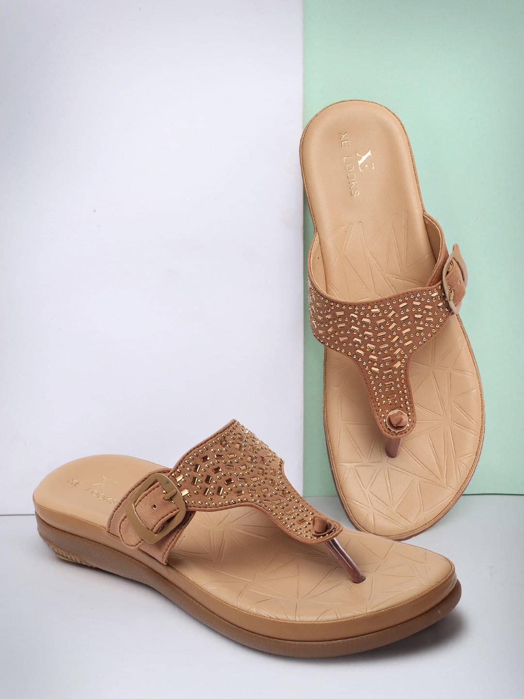     			XE Looks Beige Women's Flats
