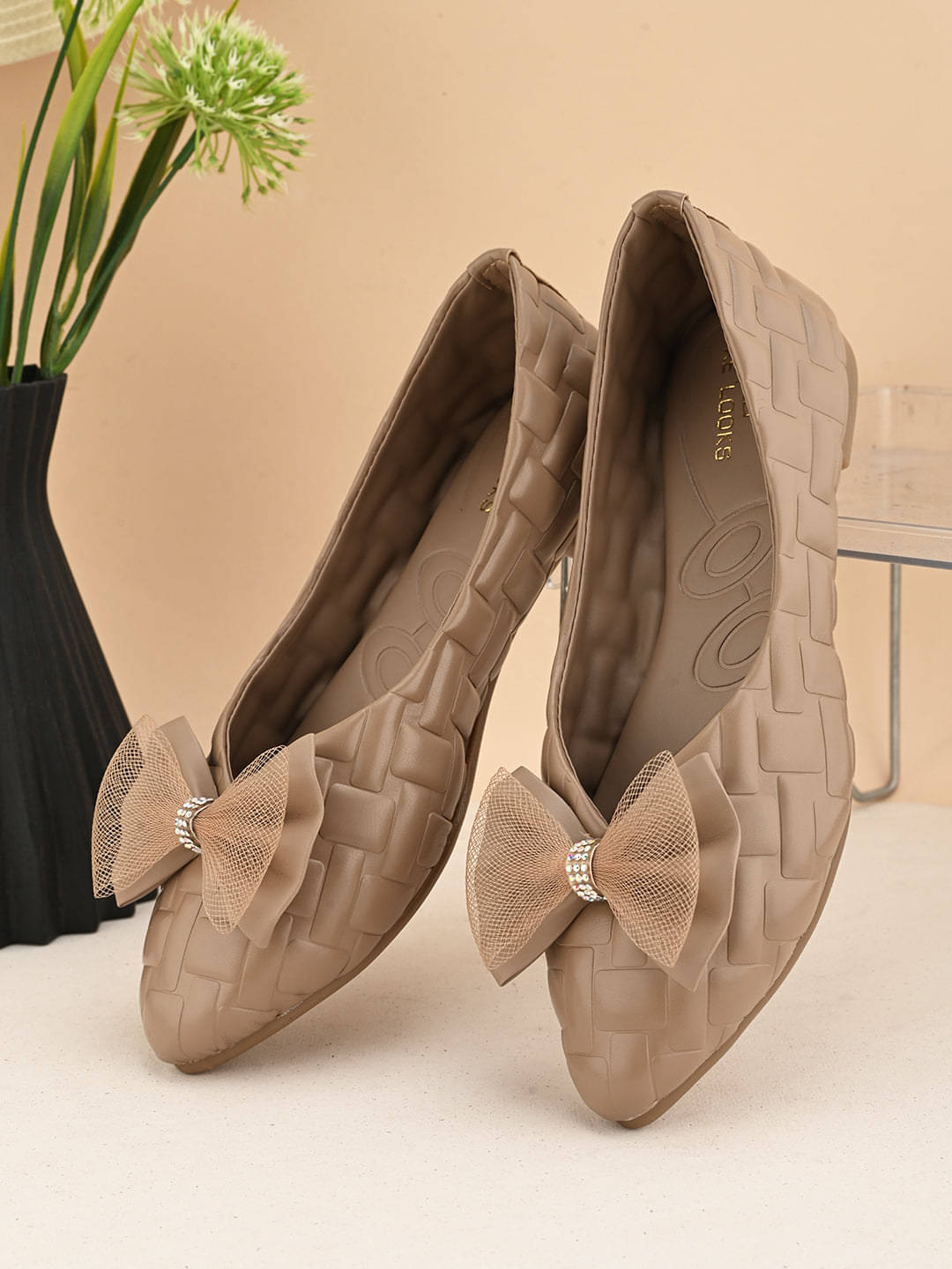     			XE Looks Beige Women's Casual Ballerinas