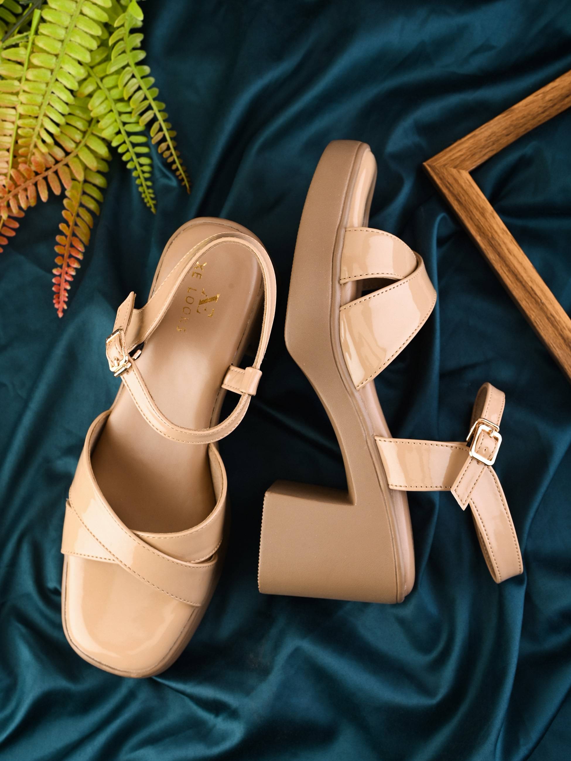     			XE Looks Beige Women's Sandal Heels