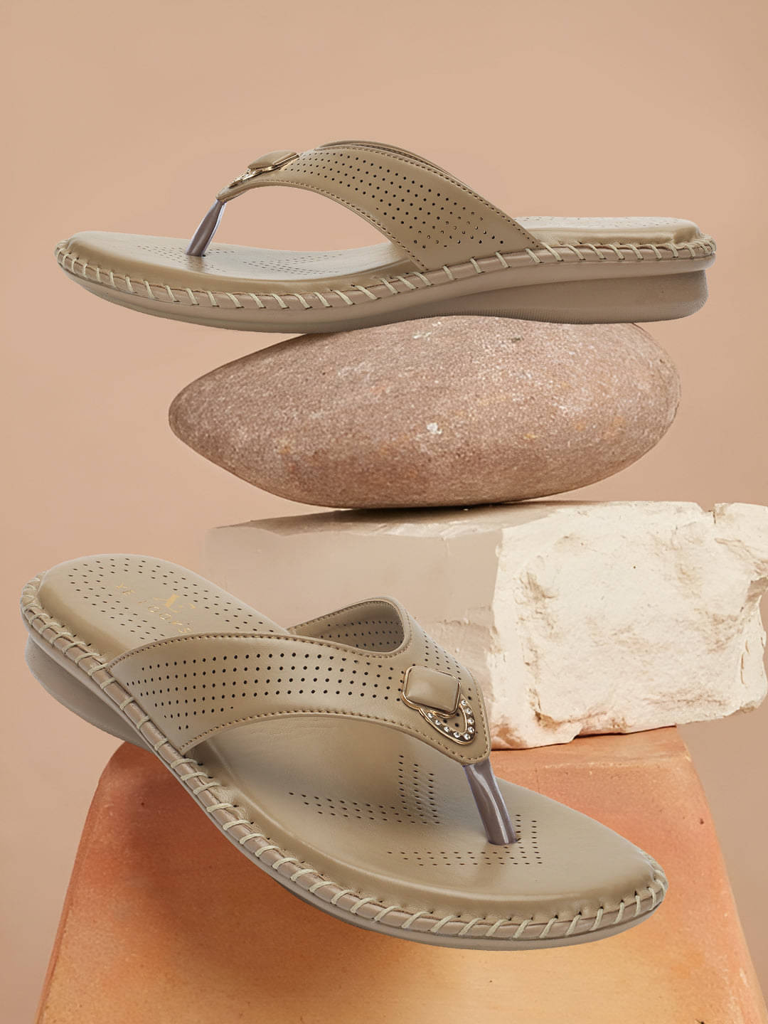     			XE Looks Beige Women's Flats