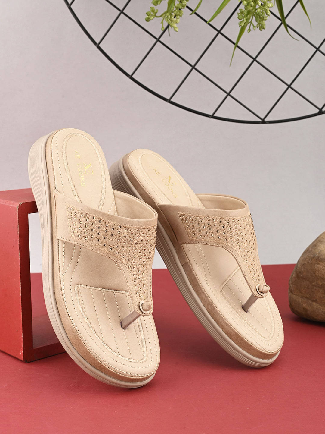     			XE Looks Beige Women's Flats