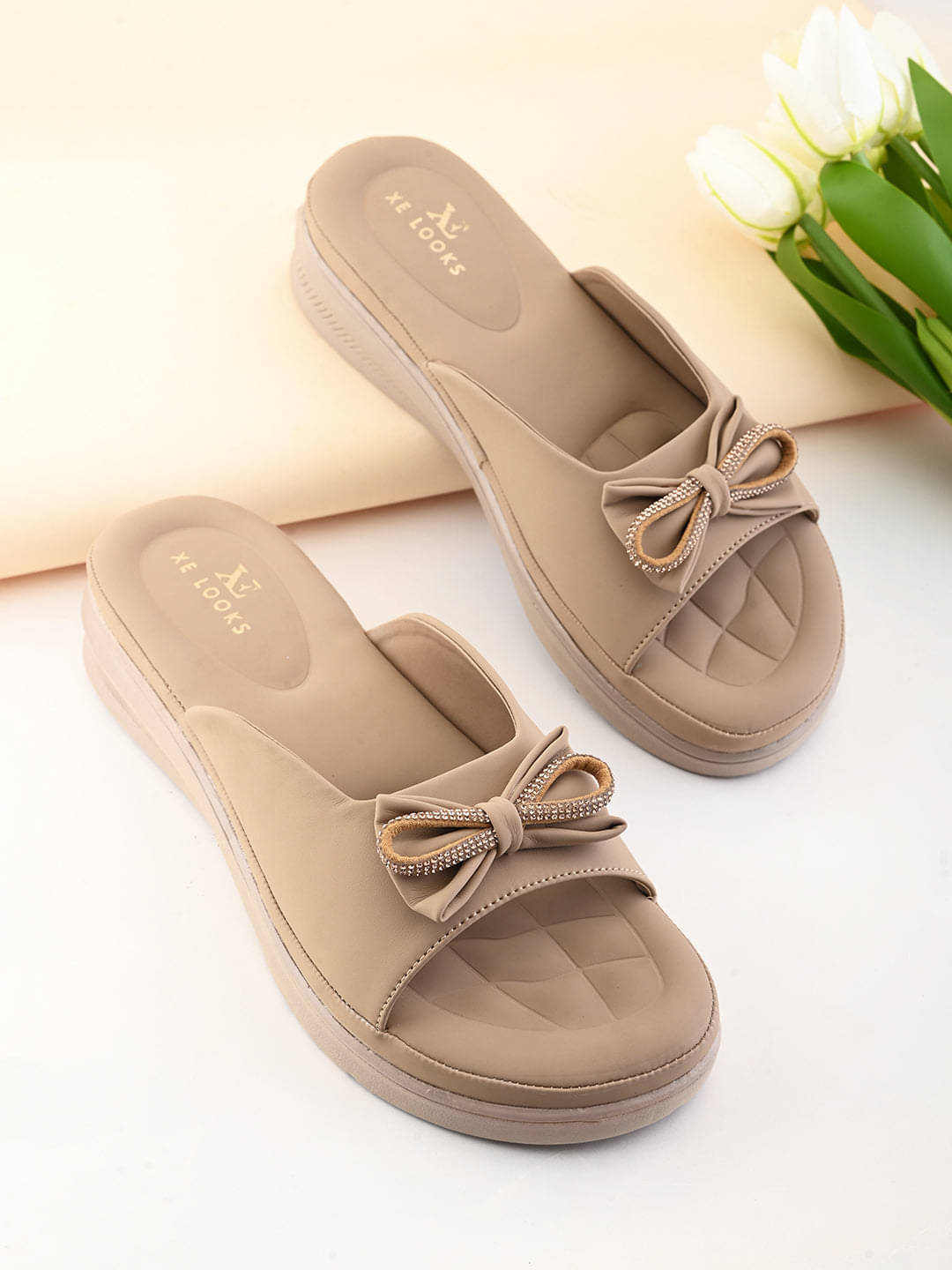     			XE Looks Beige Women's Flats