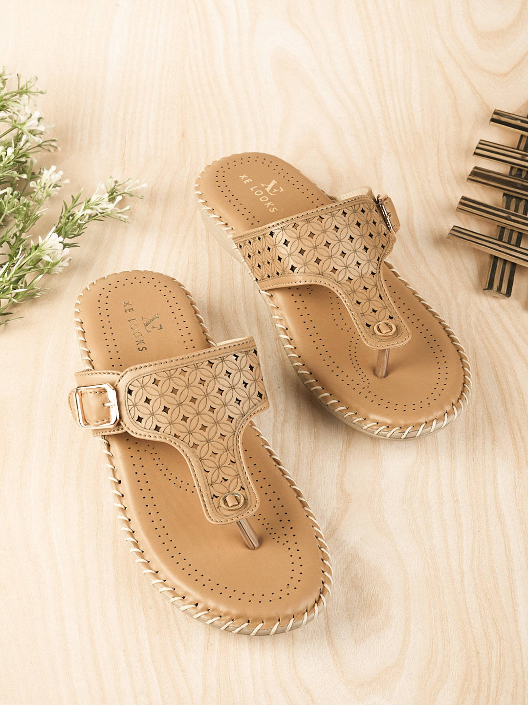     			XE Looks Beige Women's Flats