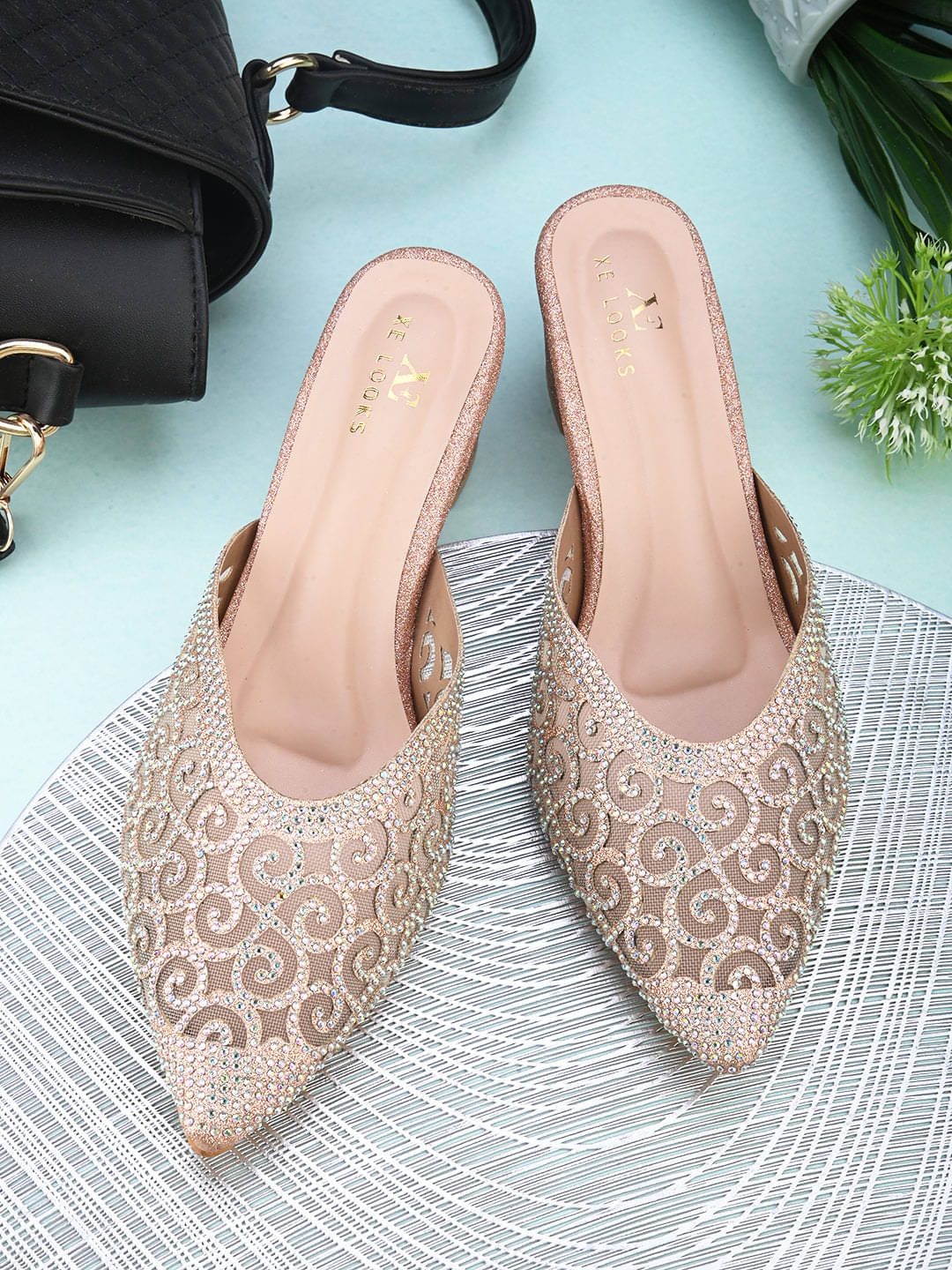 XE Looks Black Women's Mules Heels XE Looks Black Women's Mules Heels
