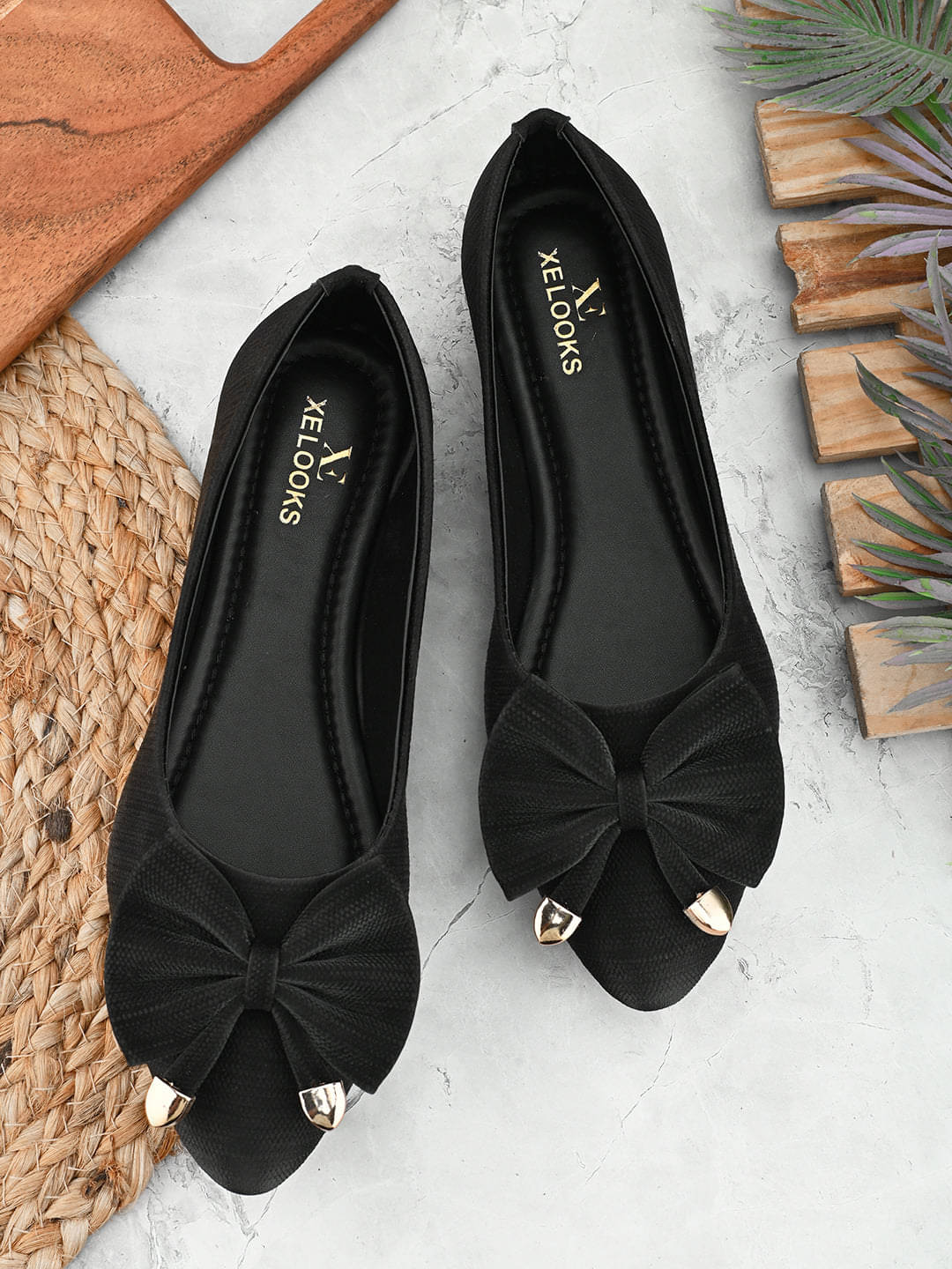     			XE Looks Black Women's Casual Ballerinas