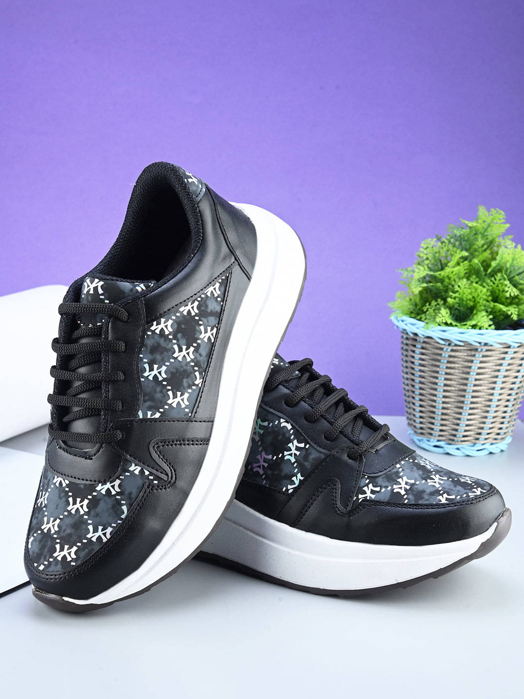     			XE Looks Black Women's Sneakers