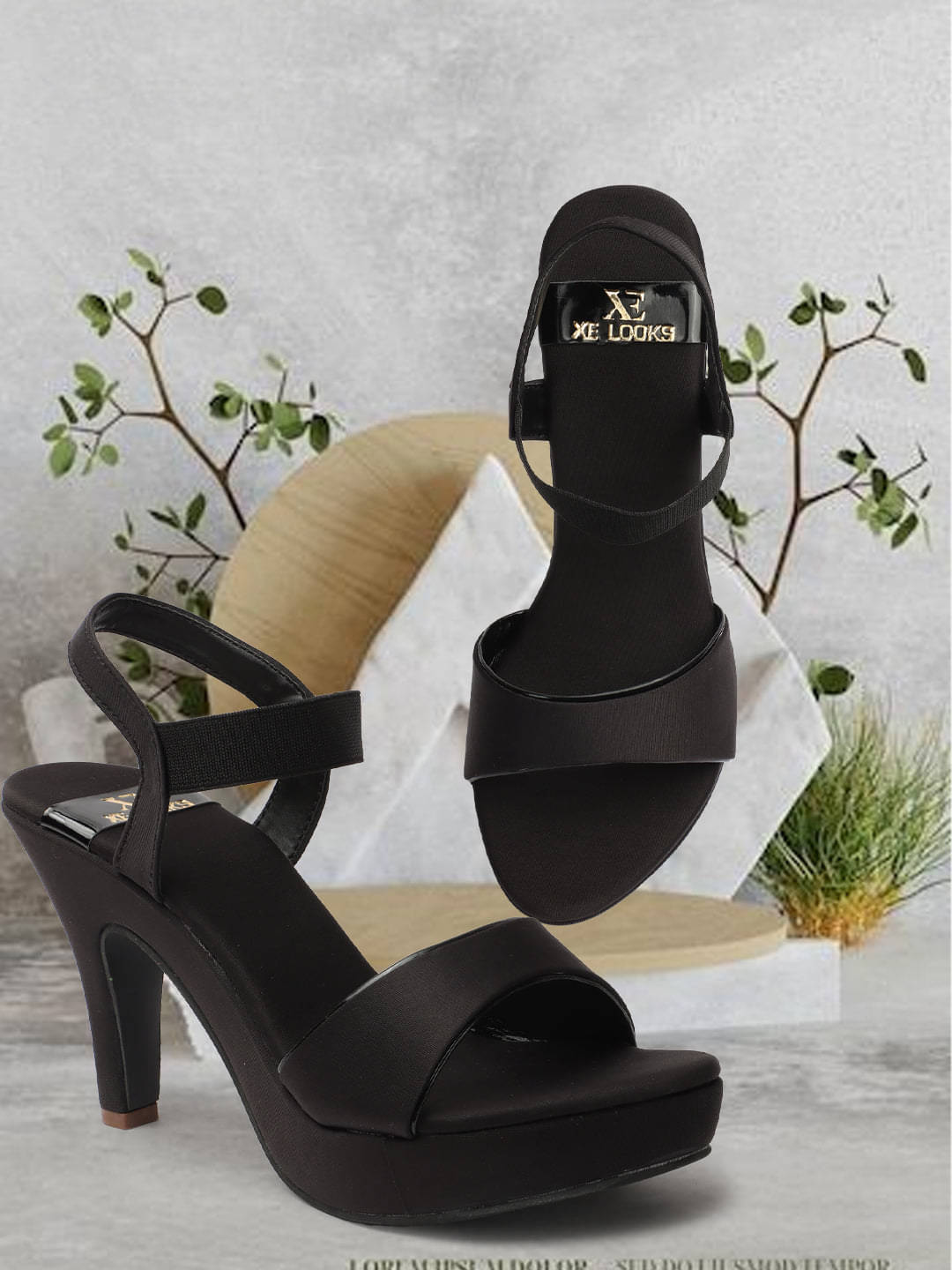     			XE Looks Black Women's Sandal Heels