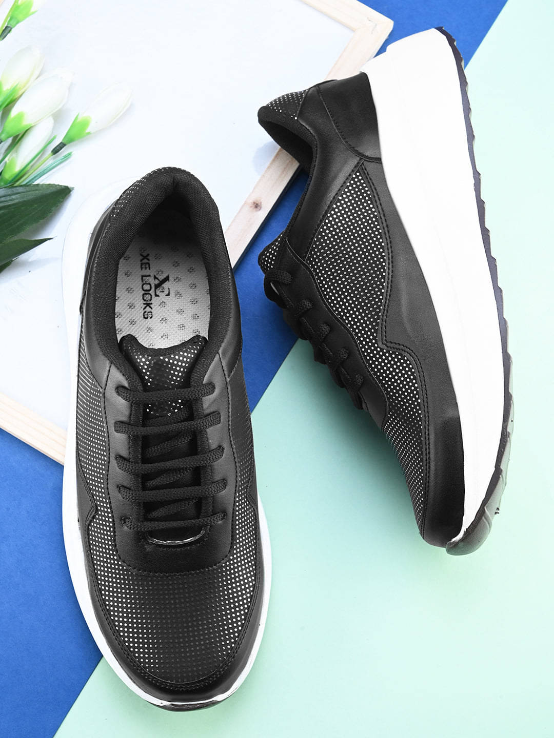     			XE Looks Black Women's Sneakers