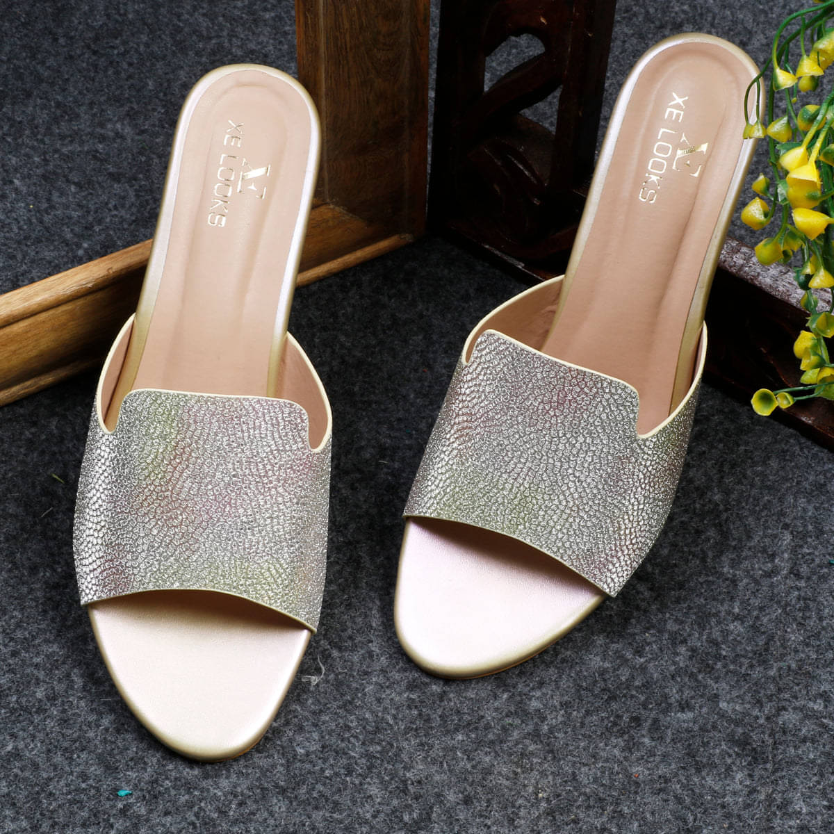     			XE Looks Brown Women's Sandal Heels