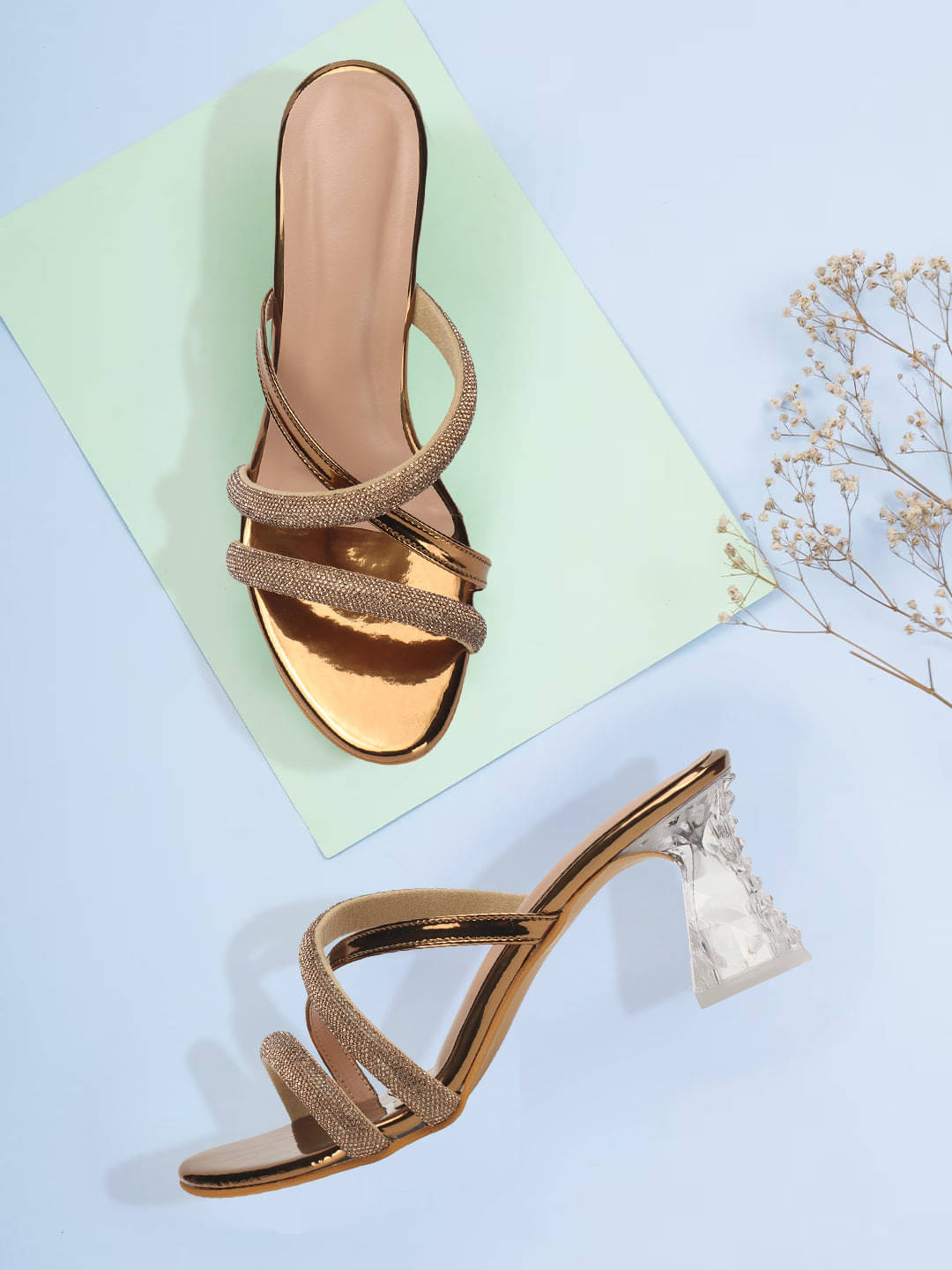 XE Looks Brown Women's Slip On Heels XE Looks Brown Women's Slip On Heels