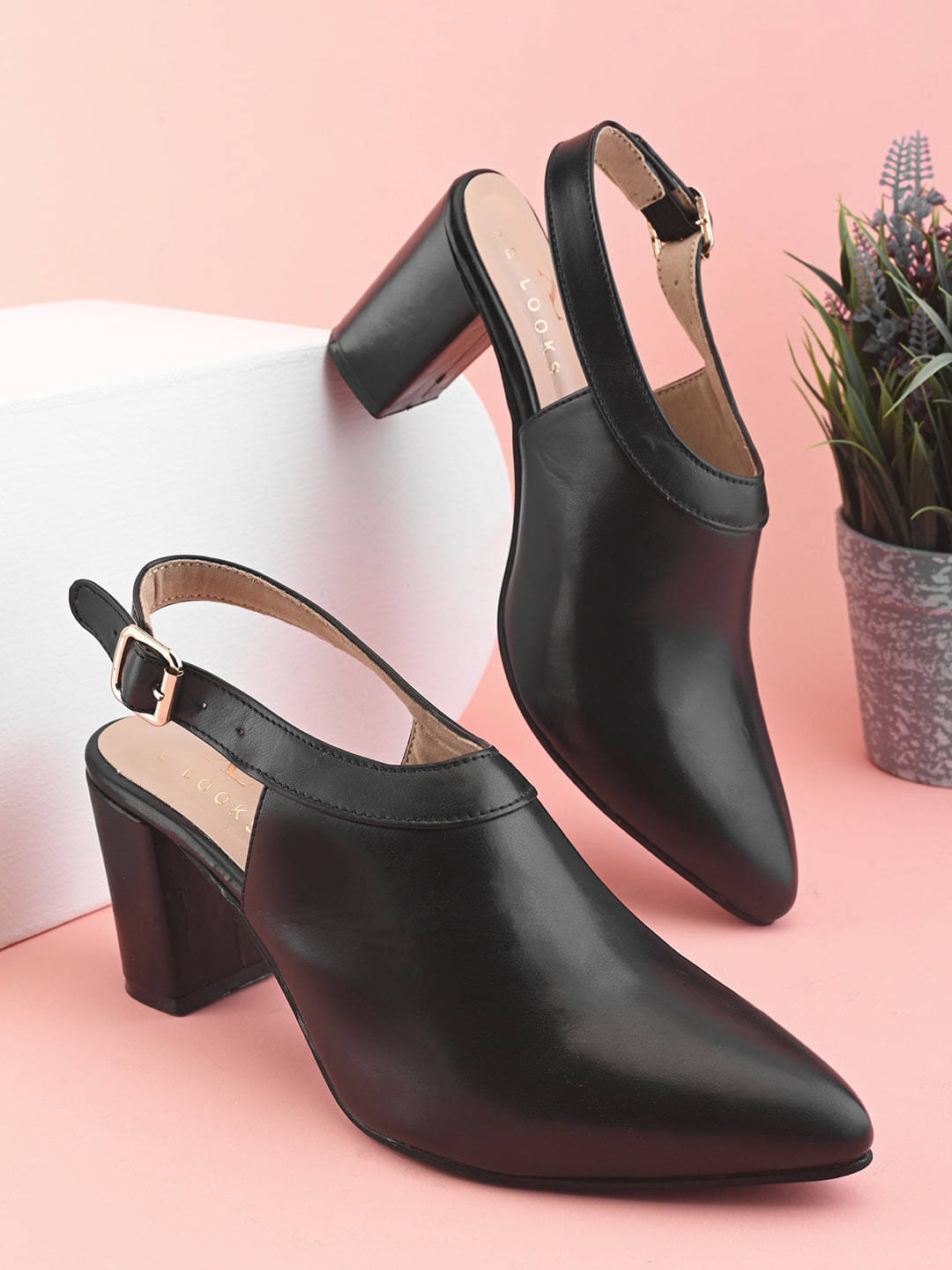    			XE Looks Brown Women's Mules Heels